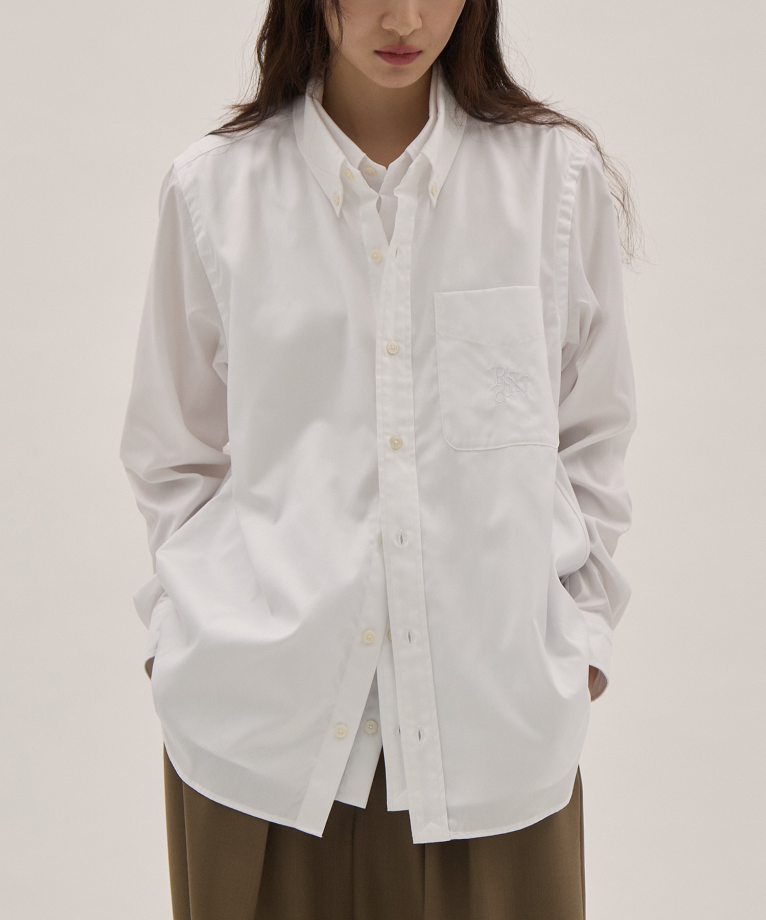 Double Layer Button-down Shirt - Oxford RhodolirioN