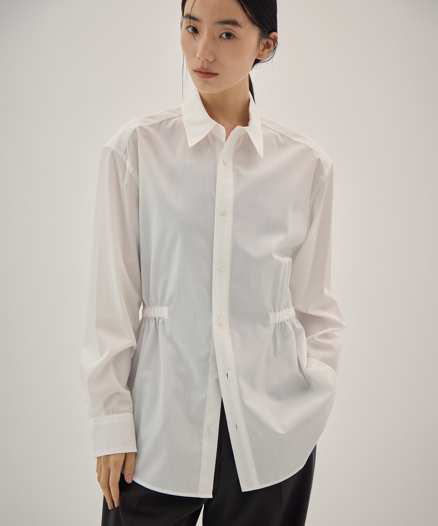 Pe/Co broad waist gather shirt 08sircus