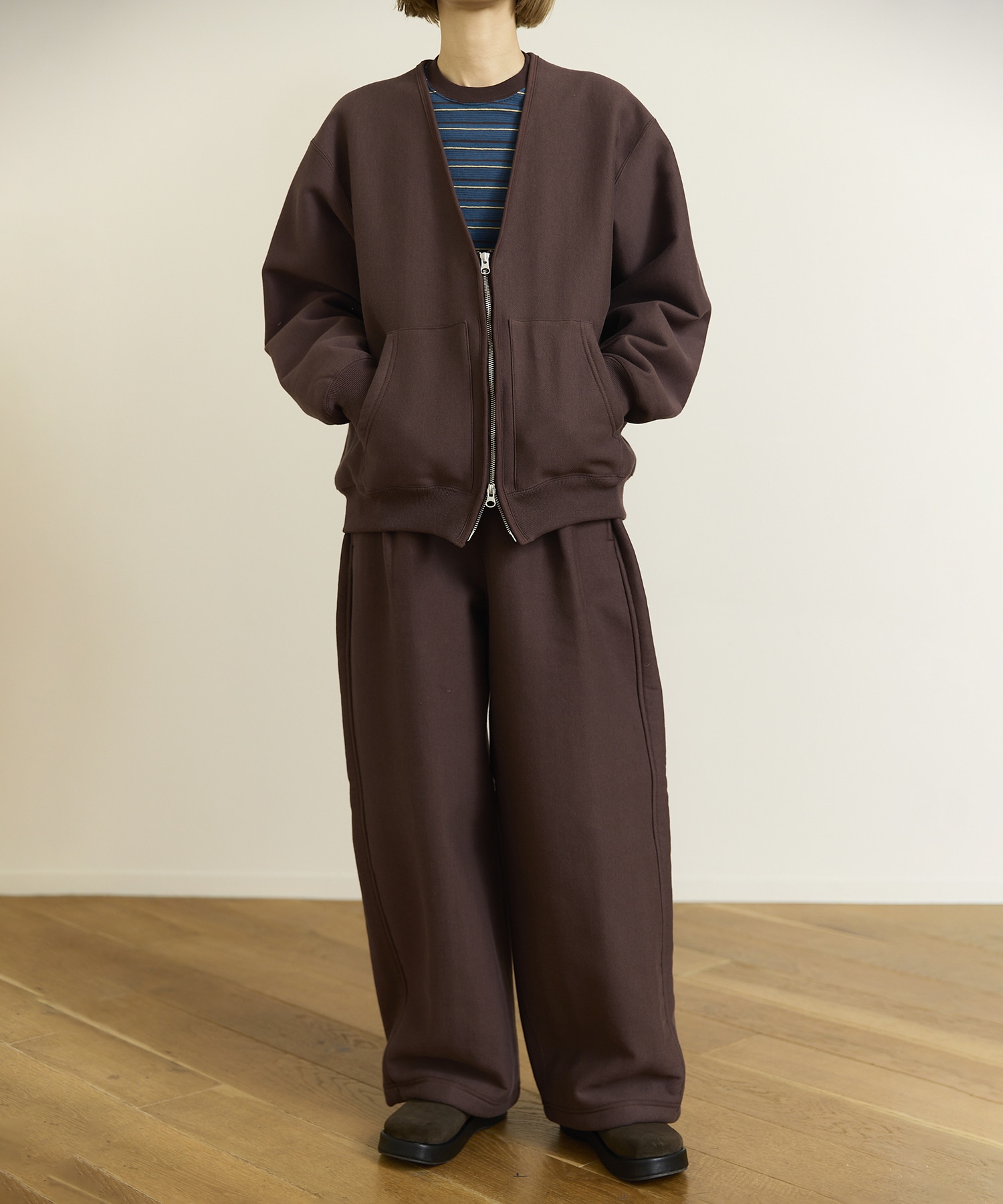 Athletic Fleece Tucked Wide Pants PHEENY
