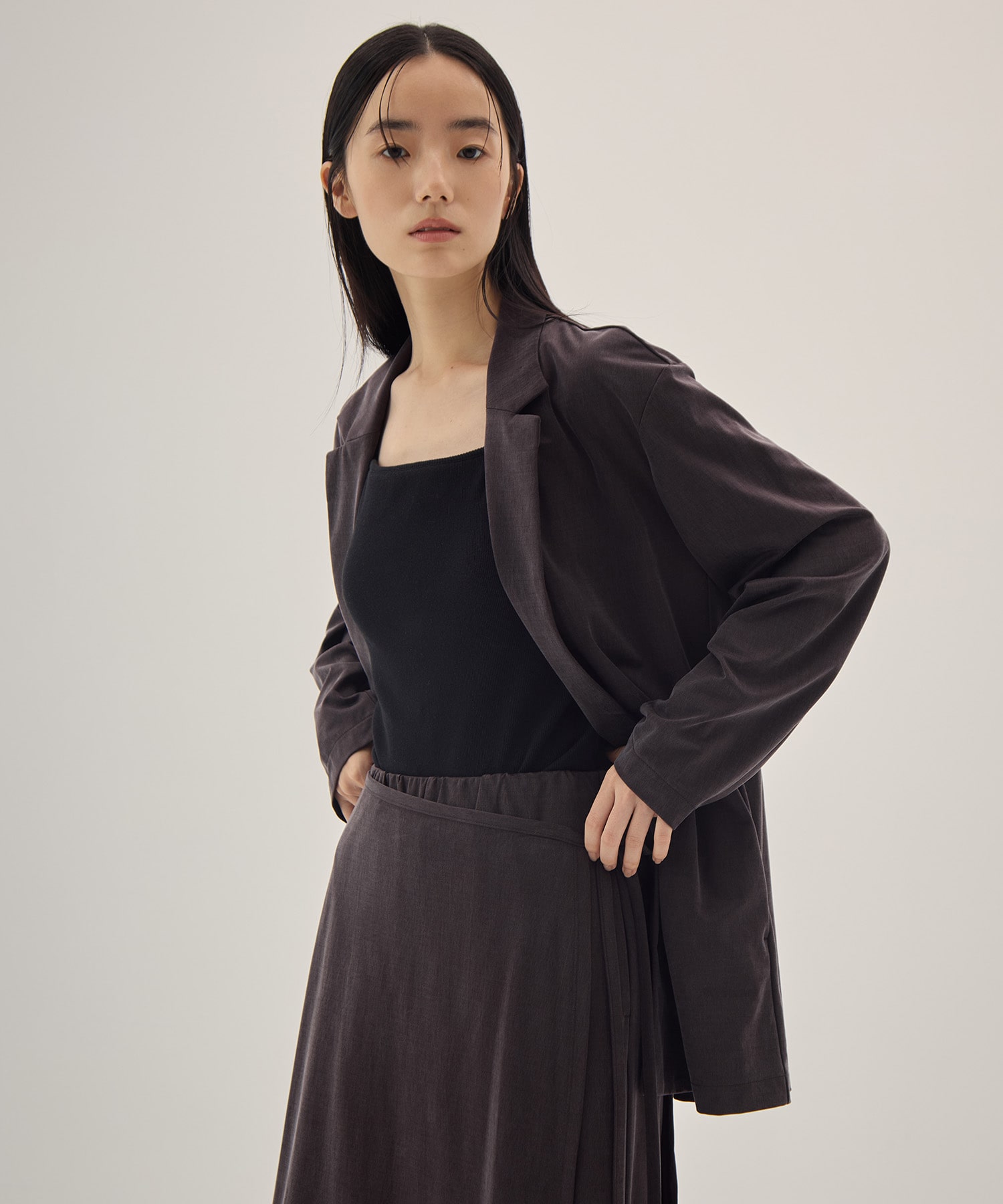 Peach Saten Shirt Jacket PHEENY