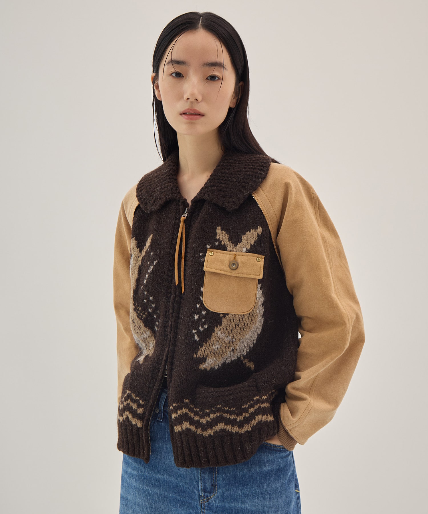 Combination cowichan sweater KHOKI