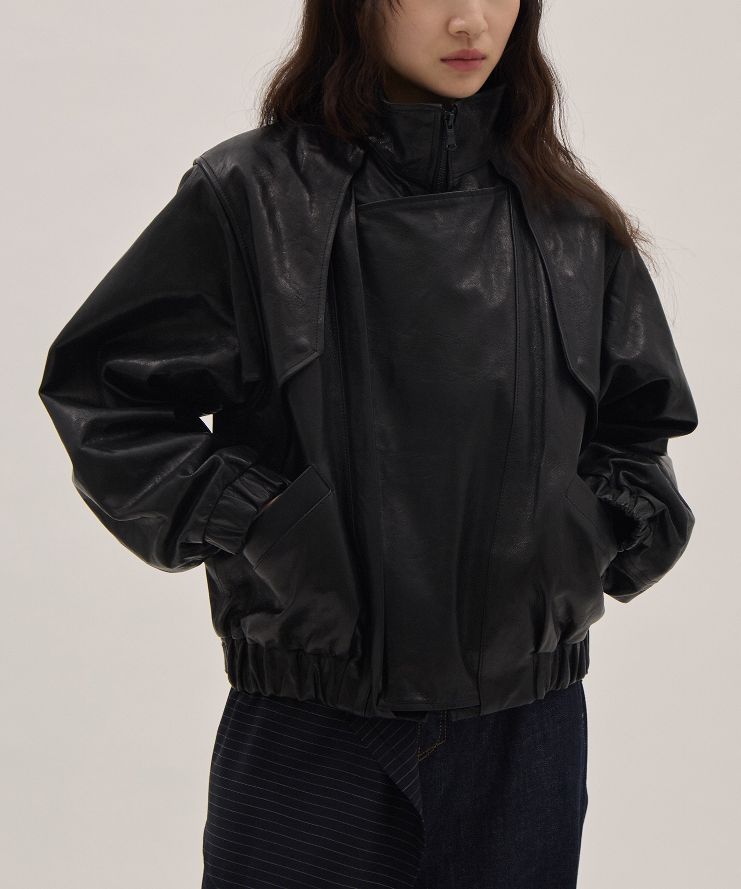 Goat leather short blouson 08sircus