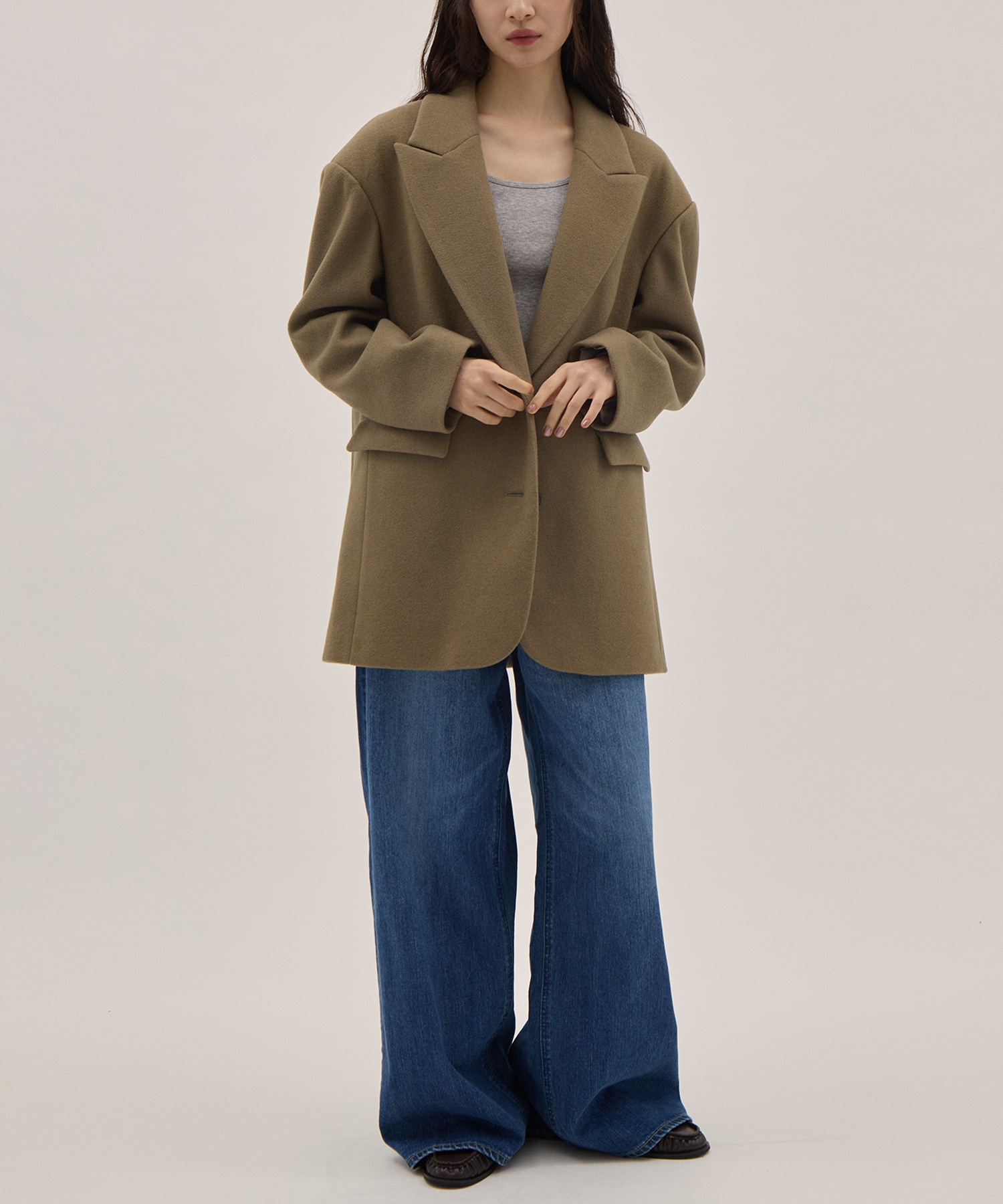 Needle rever stretch Jacket Coat PHEENY