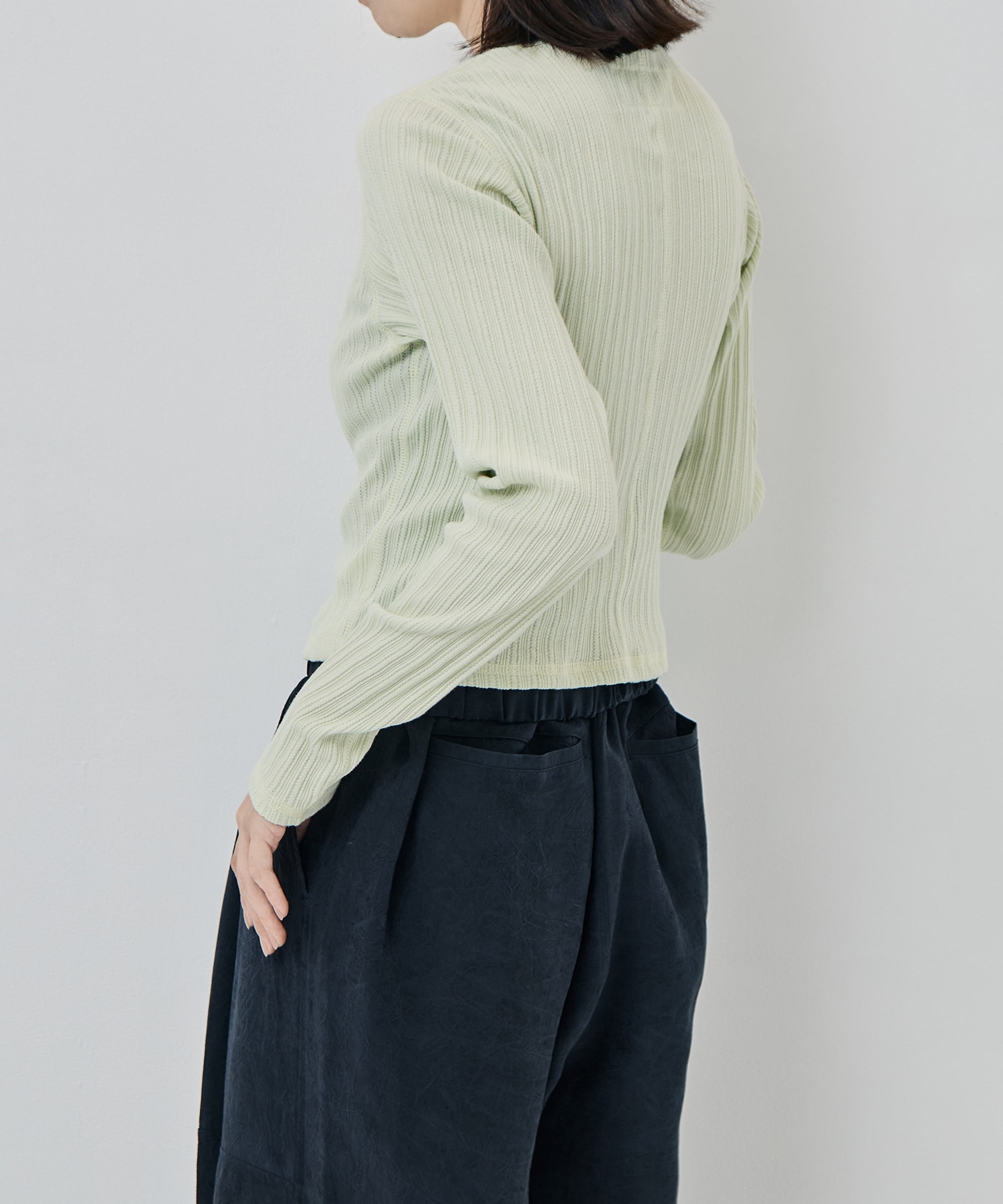 COTTON EYELET RIB CARDIGAN JANE SMITH