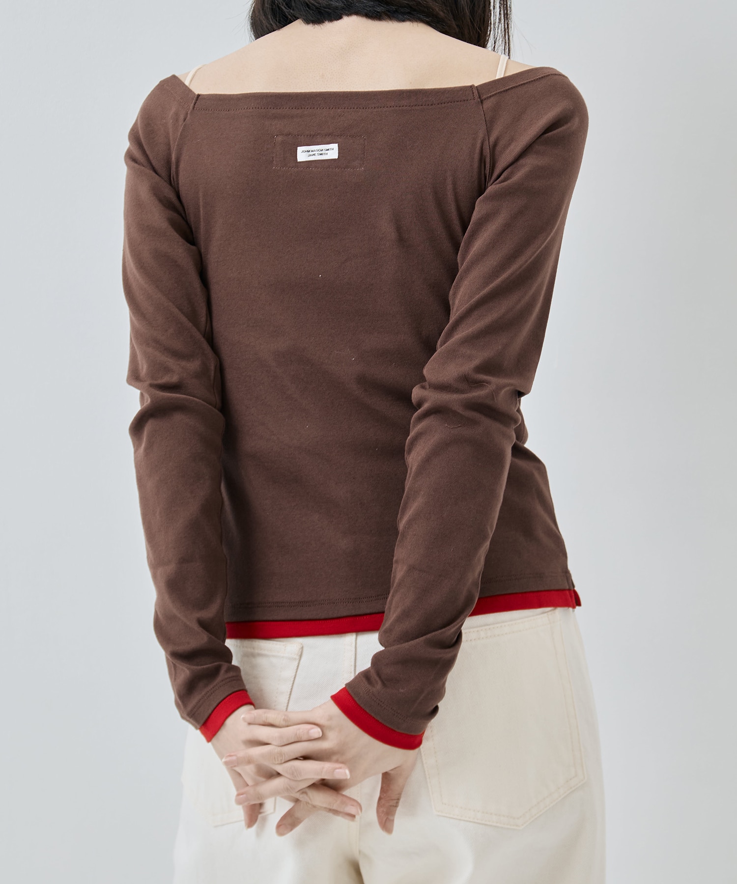 COTTON OFF SHOULDER LAYERED PULLOVER JANE SMITH