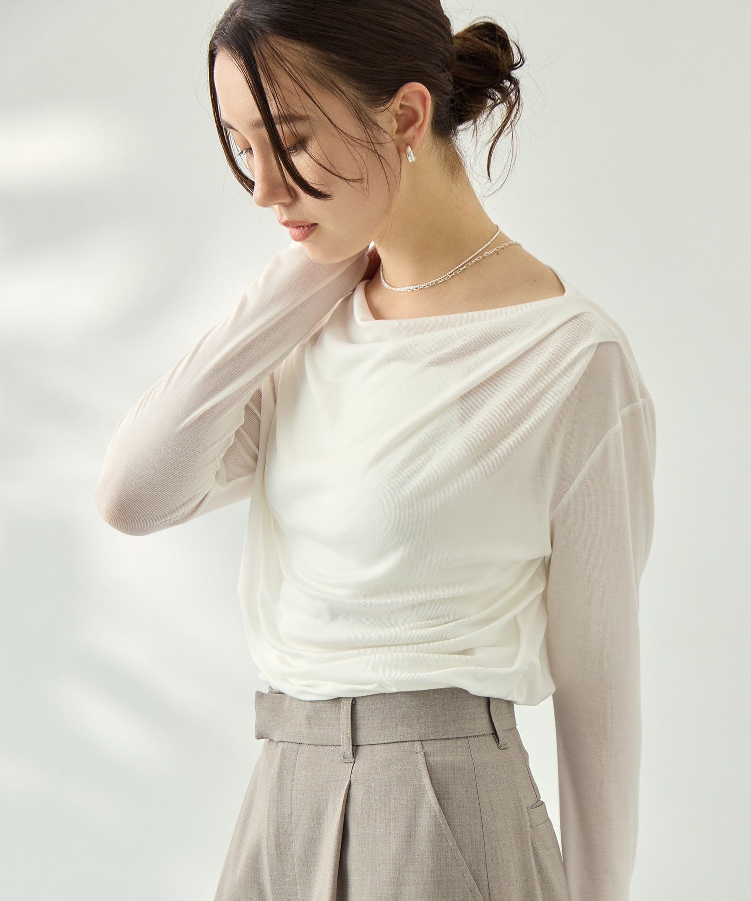 ドレープカットソー KEY TIMEZ