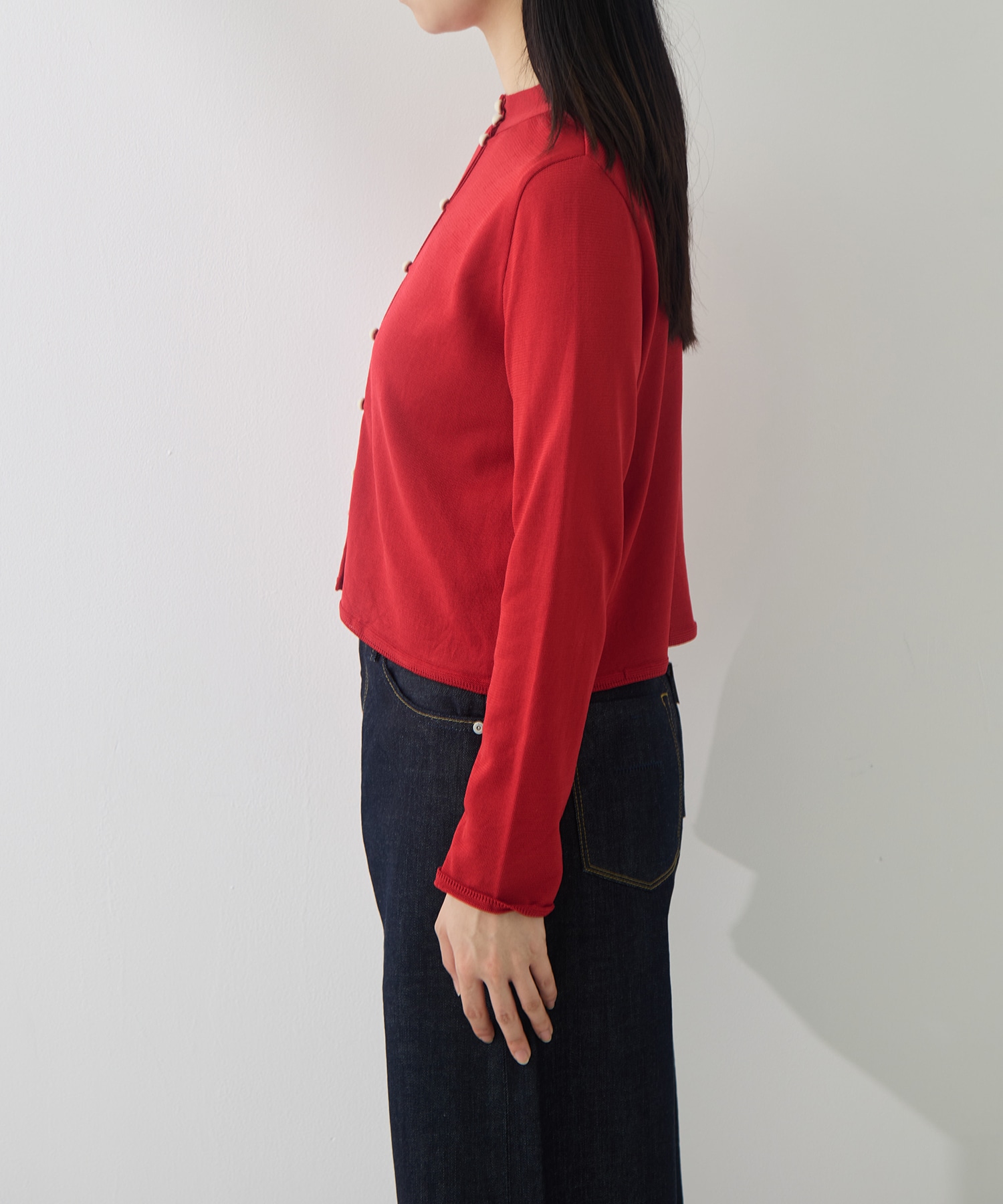 別注MULTI BUTTON KINT BLOUSE TAN