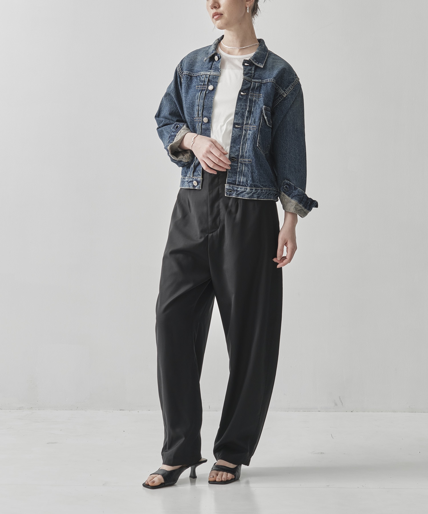 TYPE1 40s PLEATED FRONT BLOUSE USED WASH/UNISEX orslow