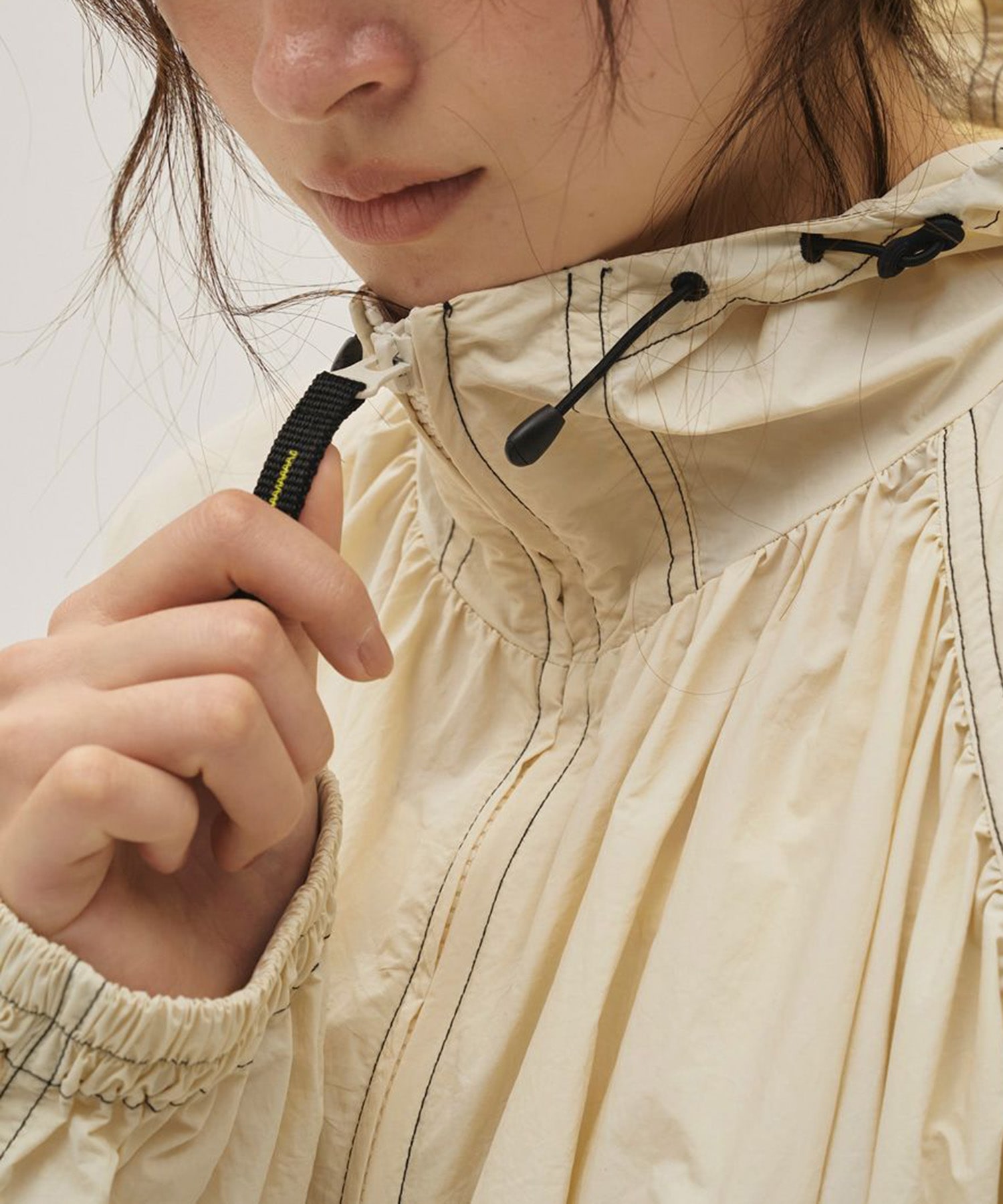Nylon Gather Blouson TODAYFUL