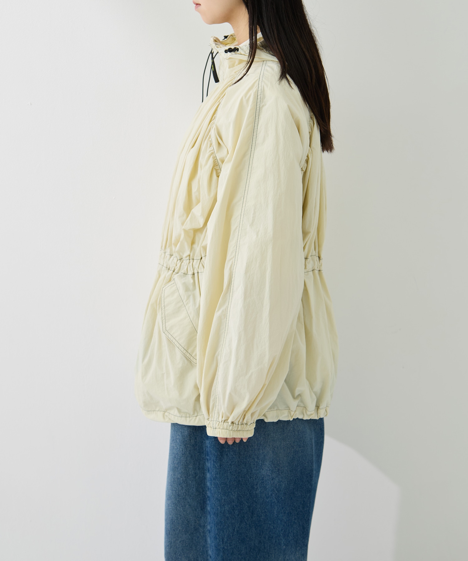 Nylon Gather Blouson TODAYFUL