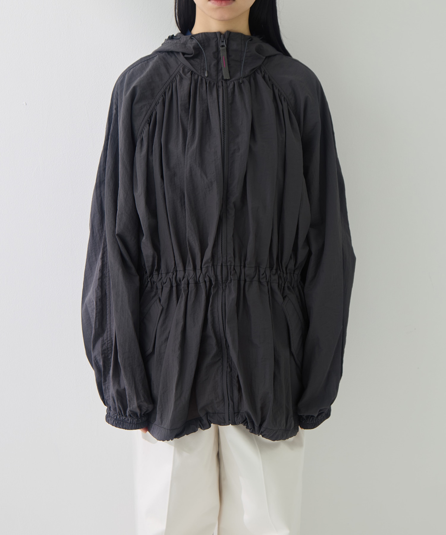 Nylon Gather Blouson TODAYFUL