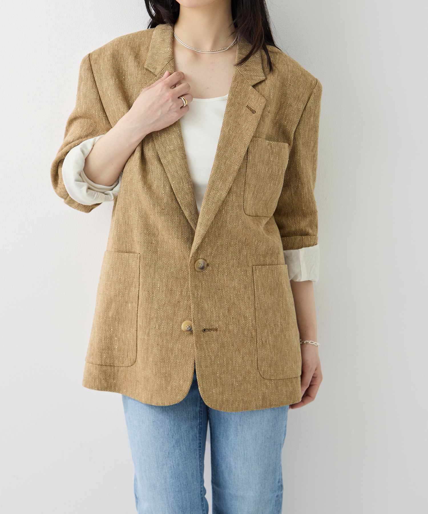 Boyfriend Linen Jacket TODAYFUL