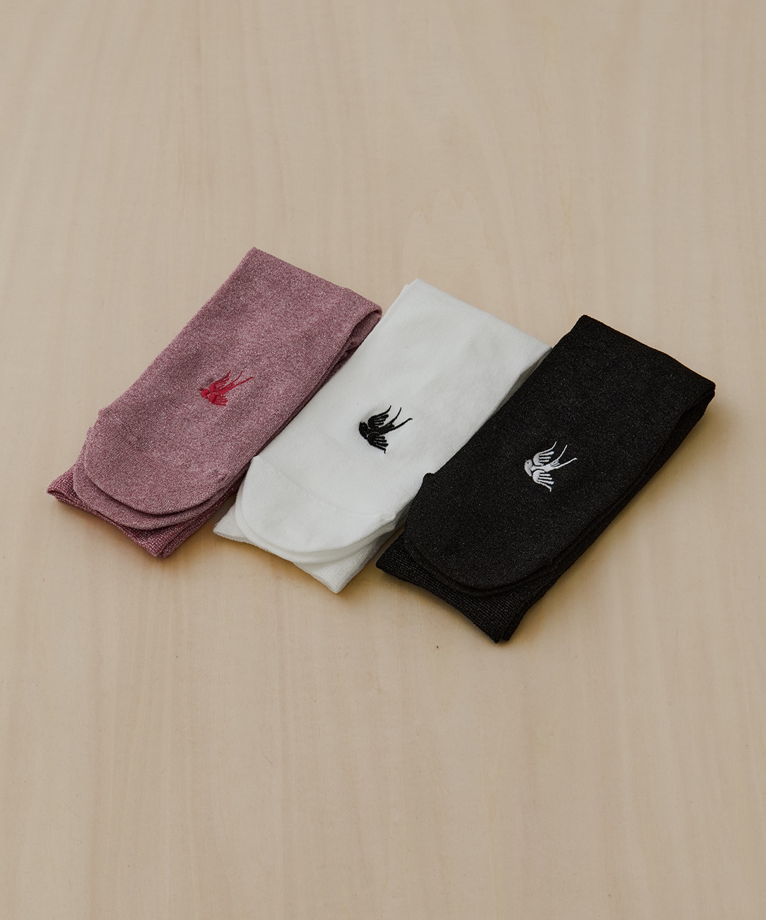 Swallow Stitch Glitter Socks RhodolirioN