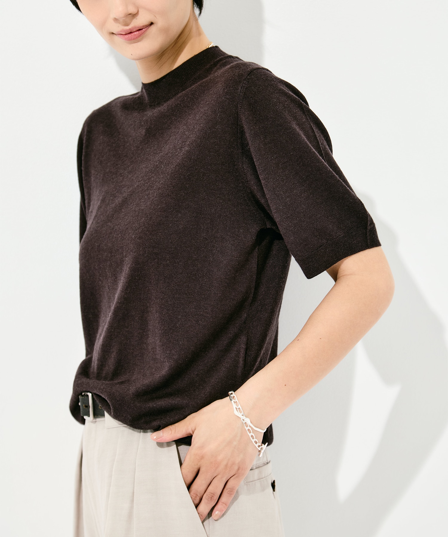 SILK CASHMERE S/S KNIT FUJI
