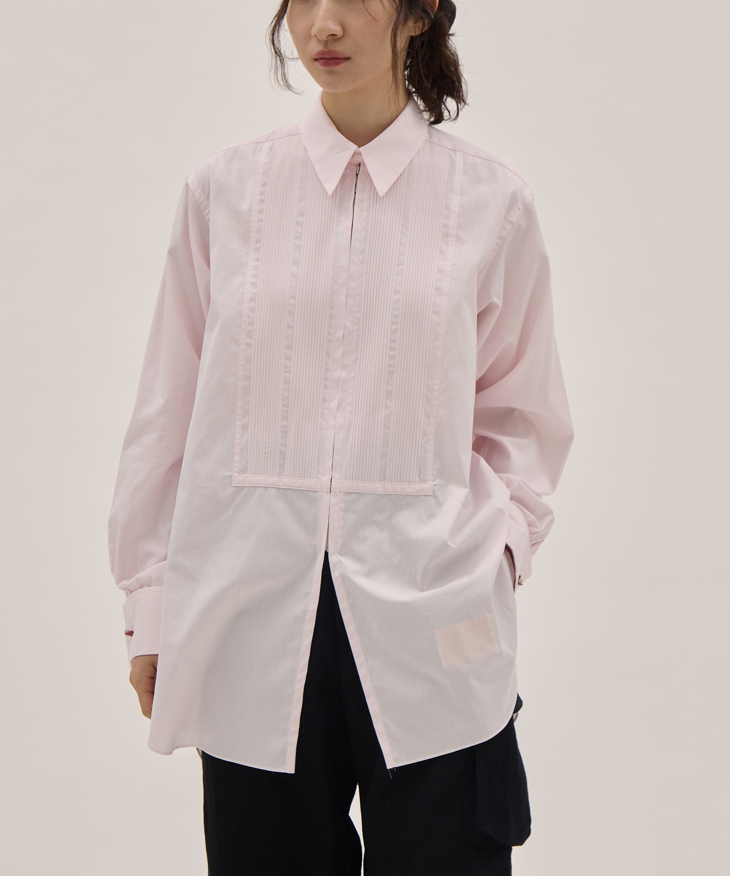 Pintuck FrontZip Shirt PONTI