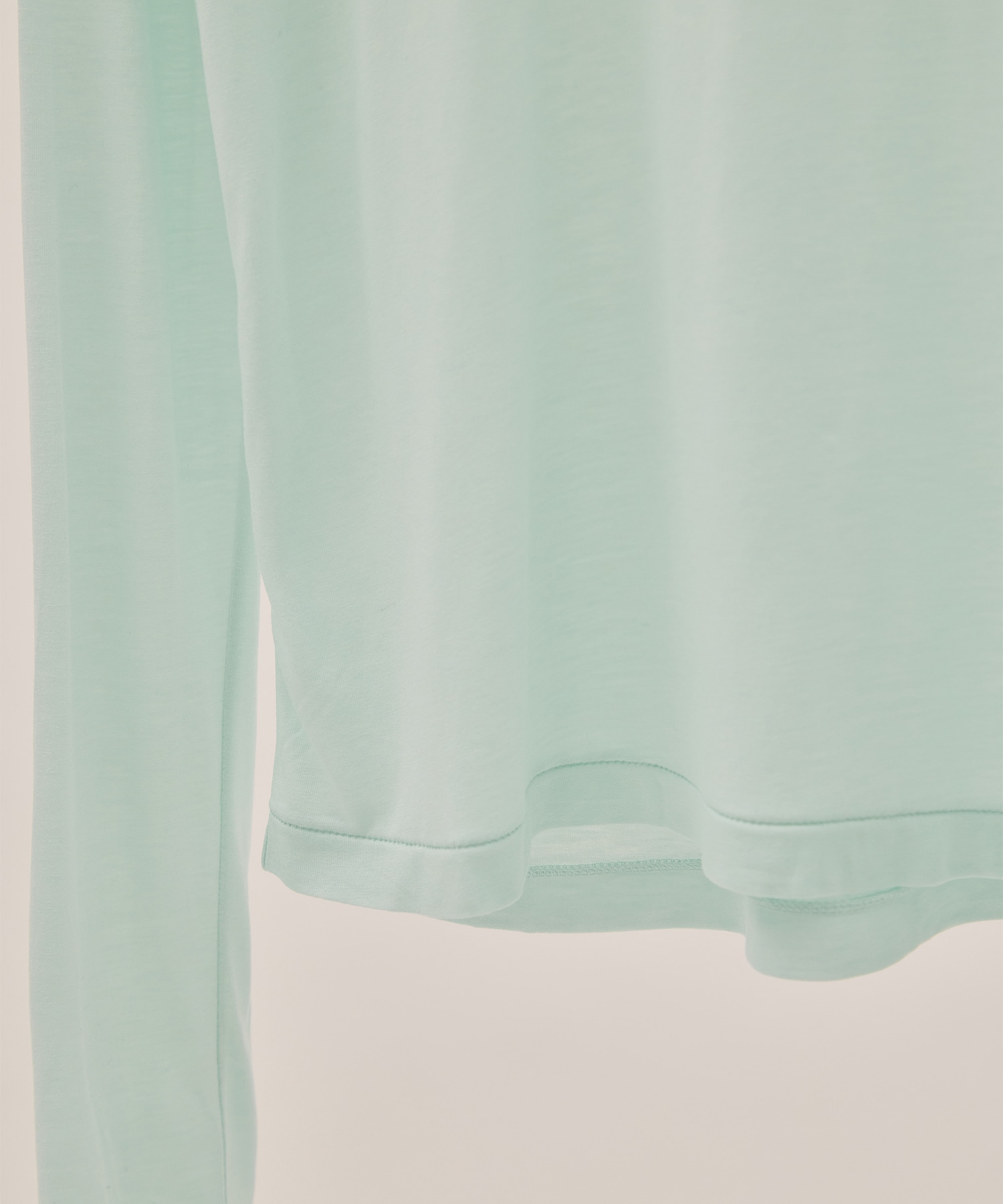 MODAL SILK JERSEY TURTLENECK PULLOVER ATON