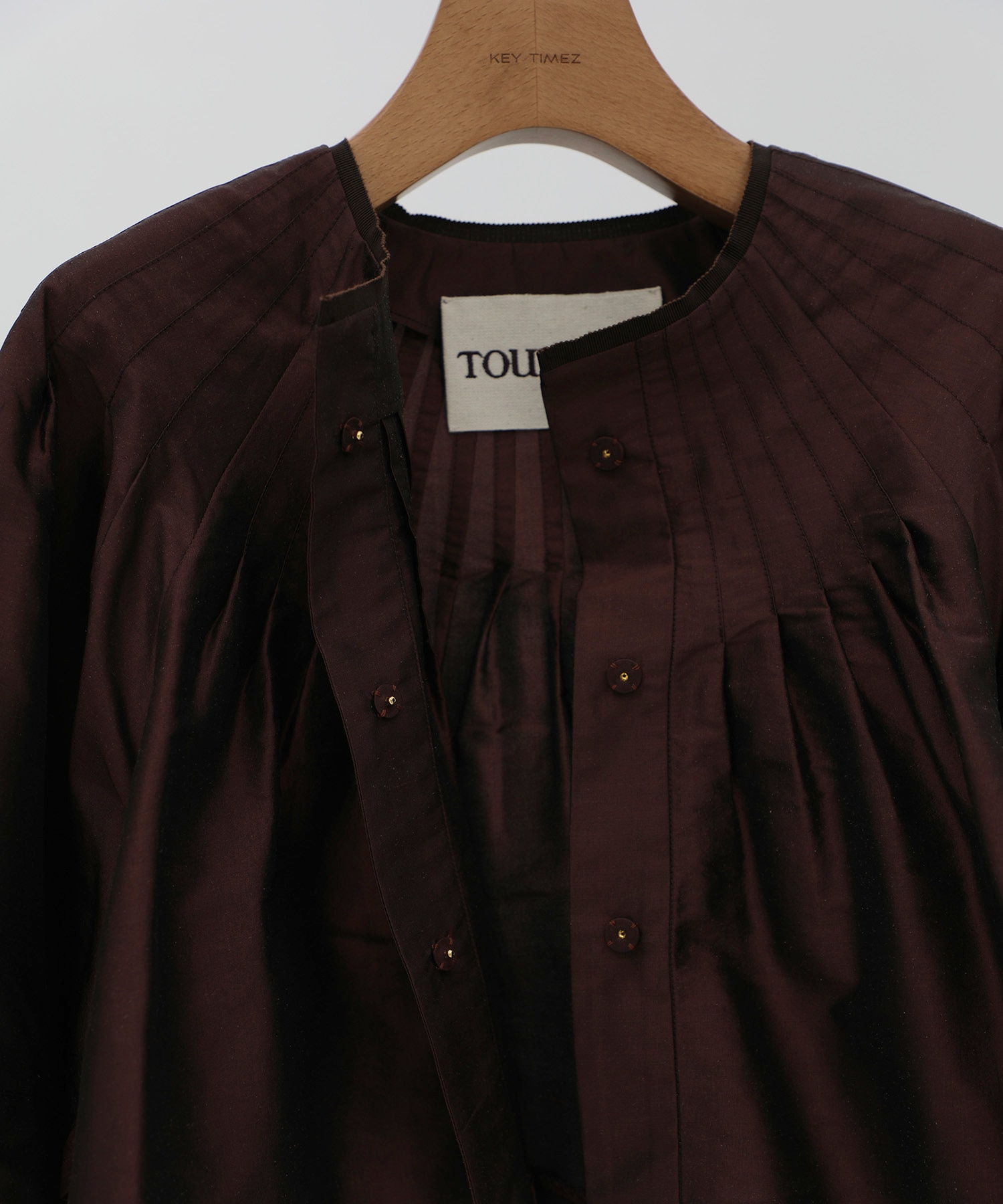 SILK DUPION CROPPED JK TOURNON.