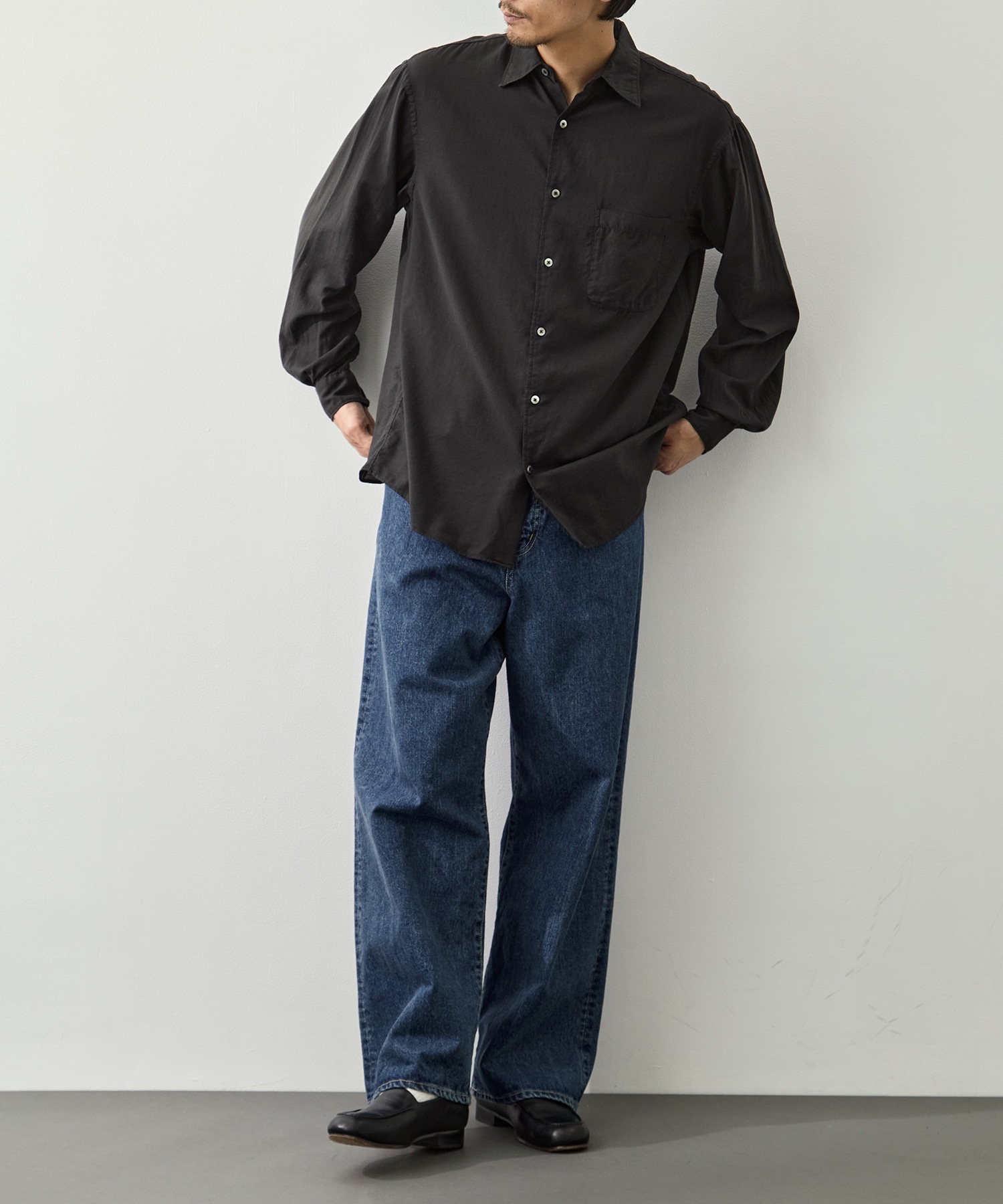 Cotton Silk Twill Garment-dyed Loosed Shirt YOKE