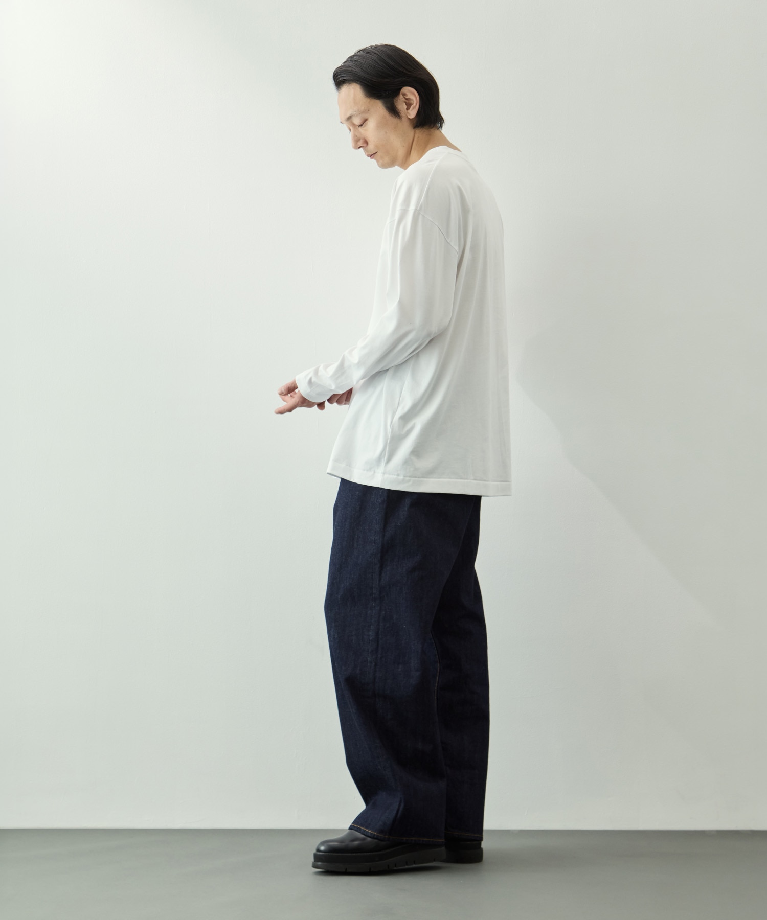 SUVIN 60/2 OVERSIZED LONG SLEEVE T-SHIRT ATON