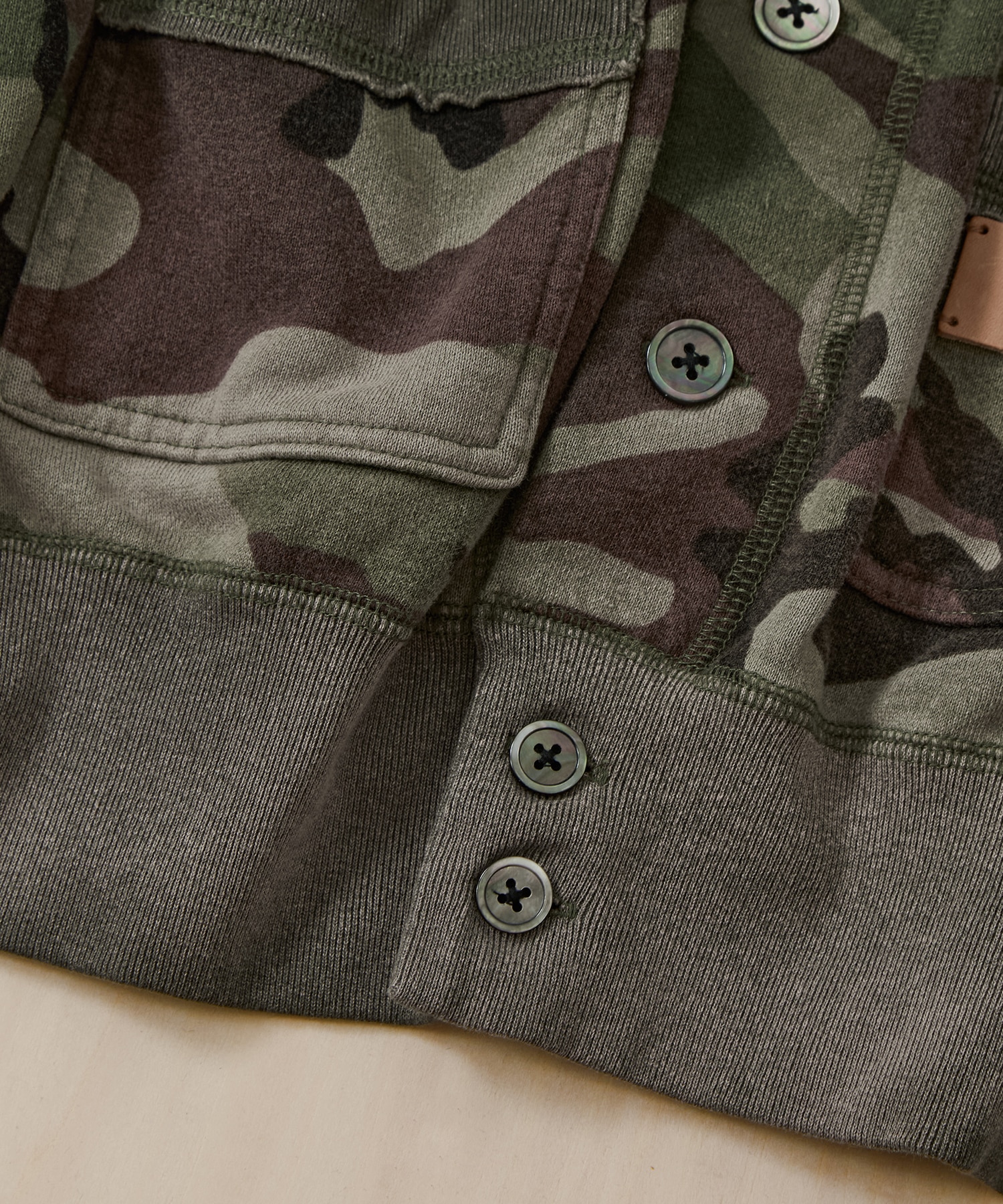 Camo Sweat Cardigan KHOKI