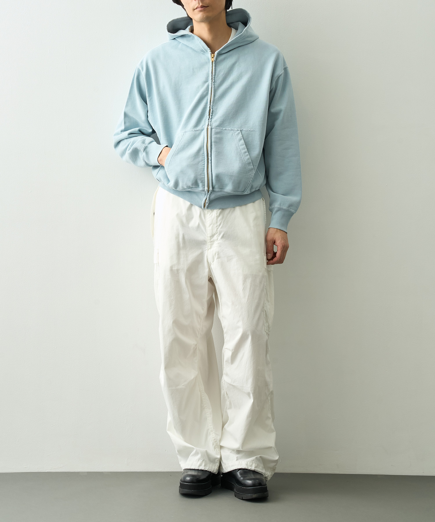 SP加工裏毛ZIPパーカー New Fit REMI RELIEF