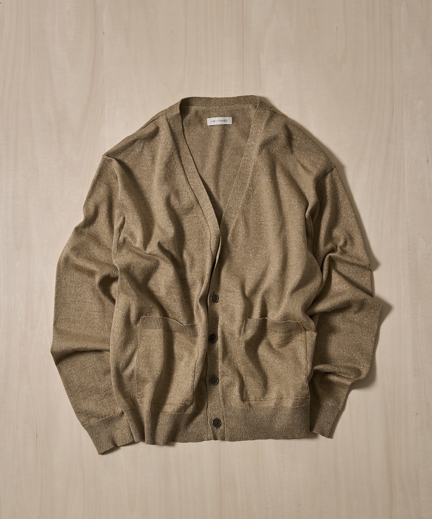 コットンリネンニットカーディガン KEY TIMEZ