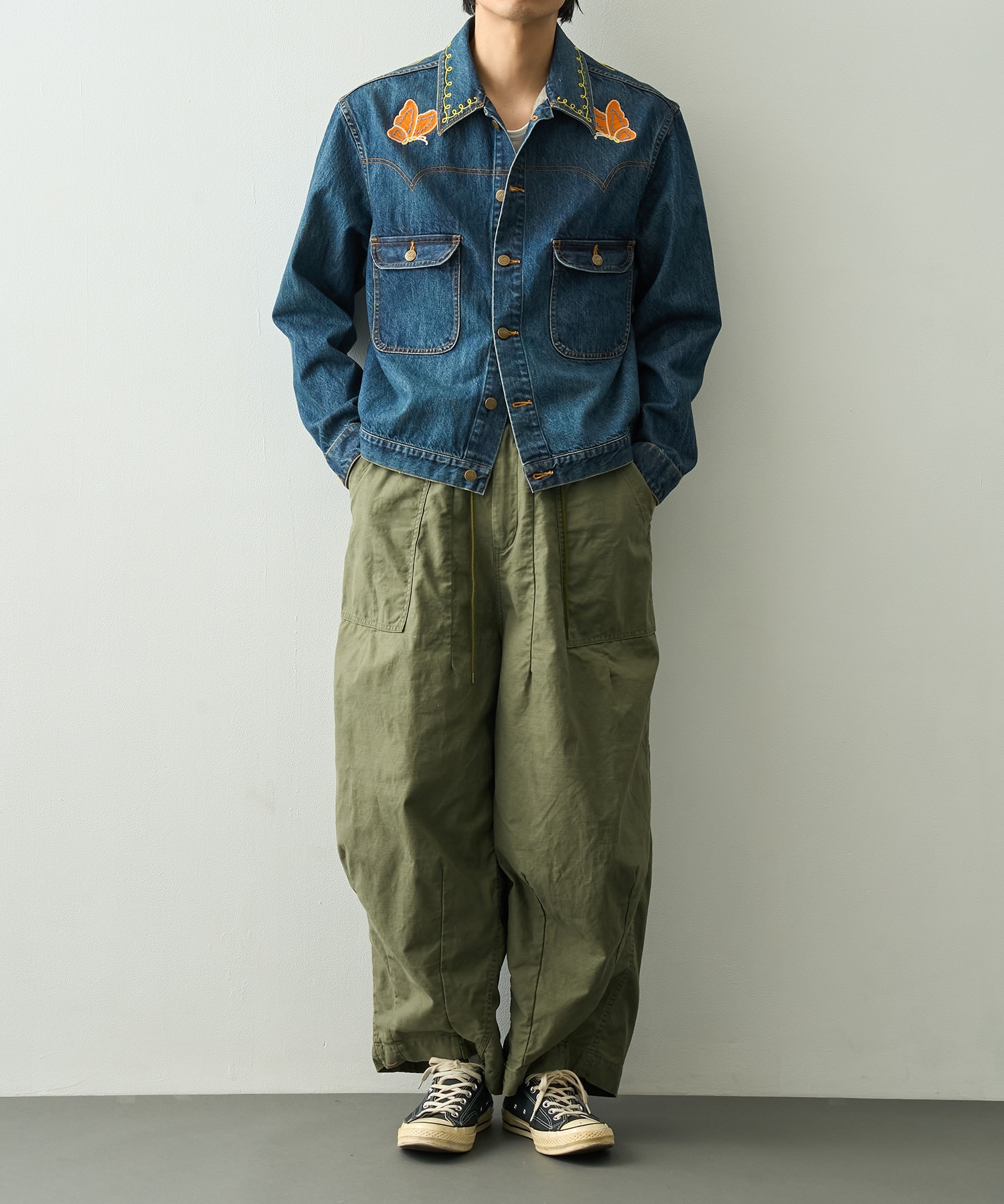 Papillon Emb. Jean Jacket - 12oz Denim Needles