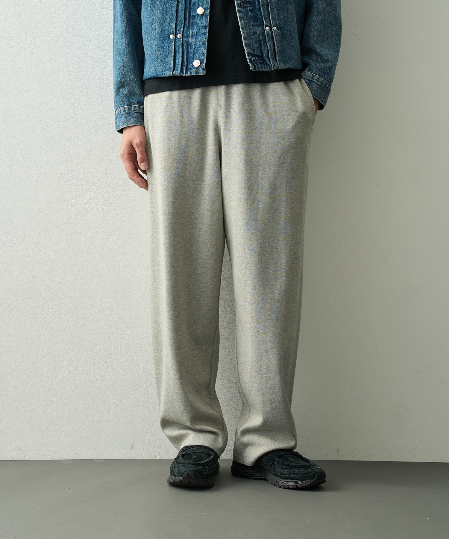 High Wet Rib Straight Easy Pants GOOD PEOPLE GOOD STITCHING GOOD PRODUCT