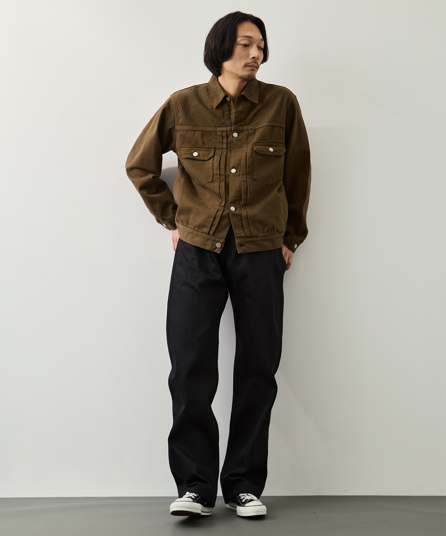 #002 DENIM JKT - MOSS MOMOTARO JEANS