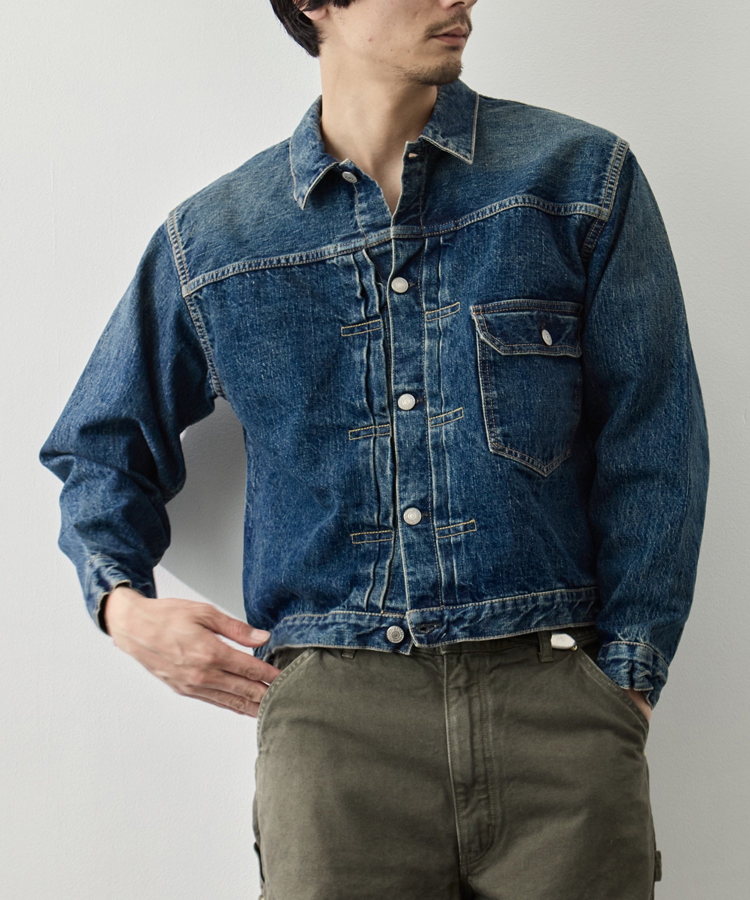 TYPE1 40S PLEATED FRONT BLOUSE orslow