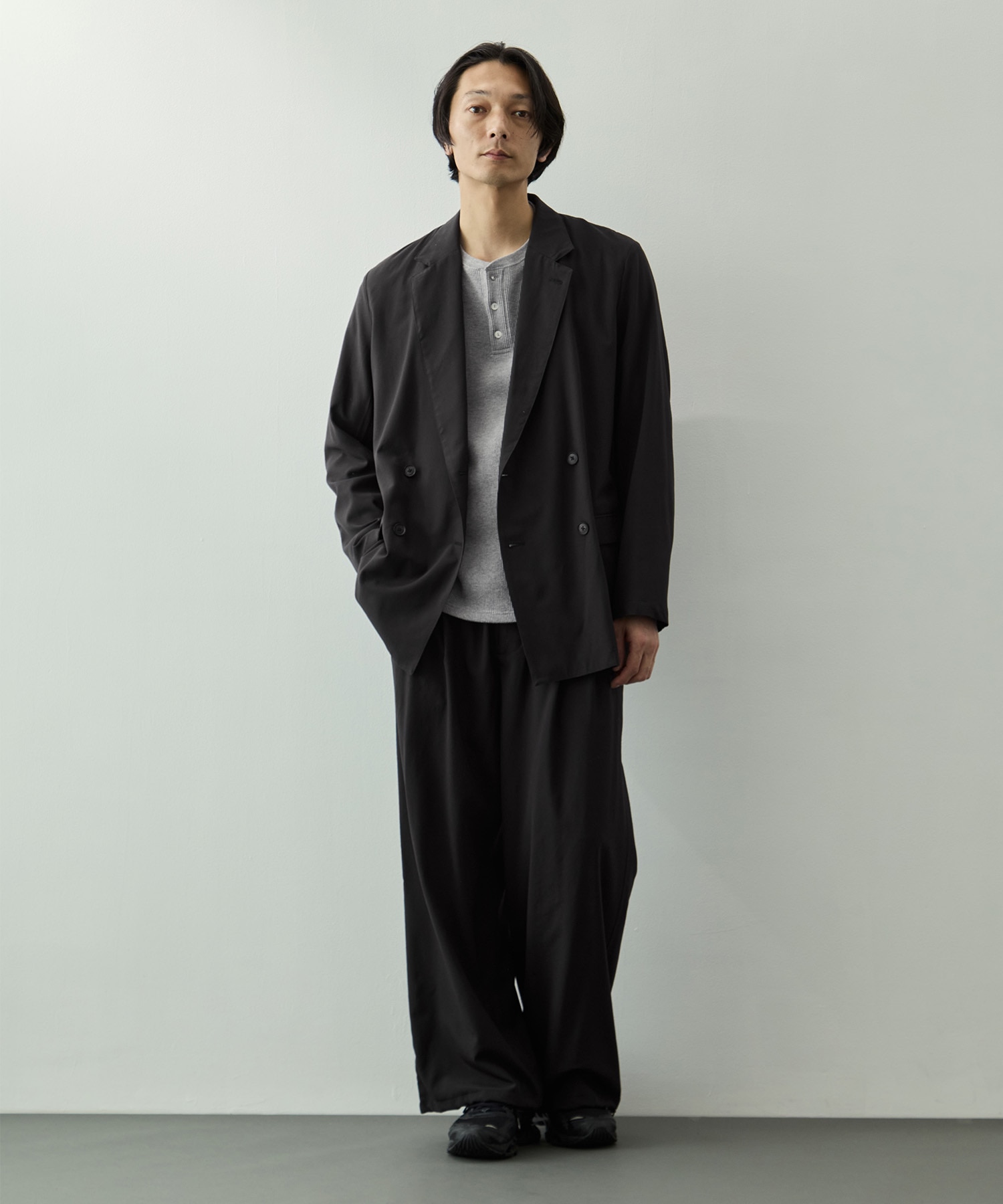 Wool Washer Tropical Double Breasted Jacket YOKE