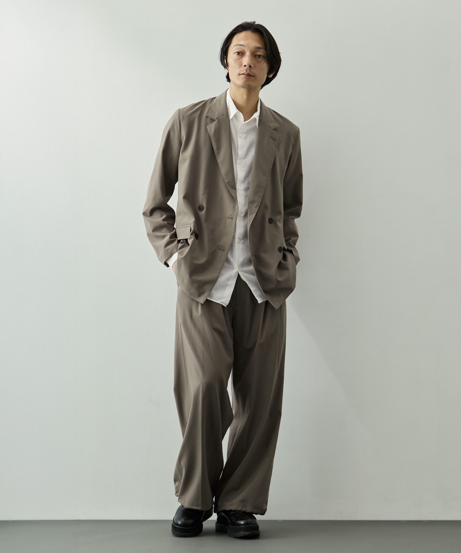 Wool Washer Tropical Double Breasted Jacket YOKE