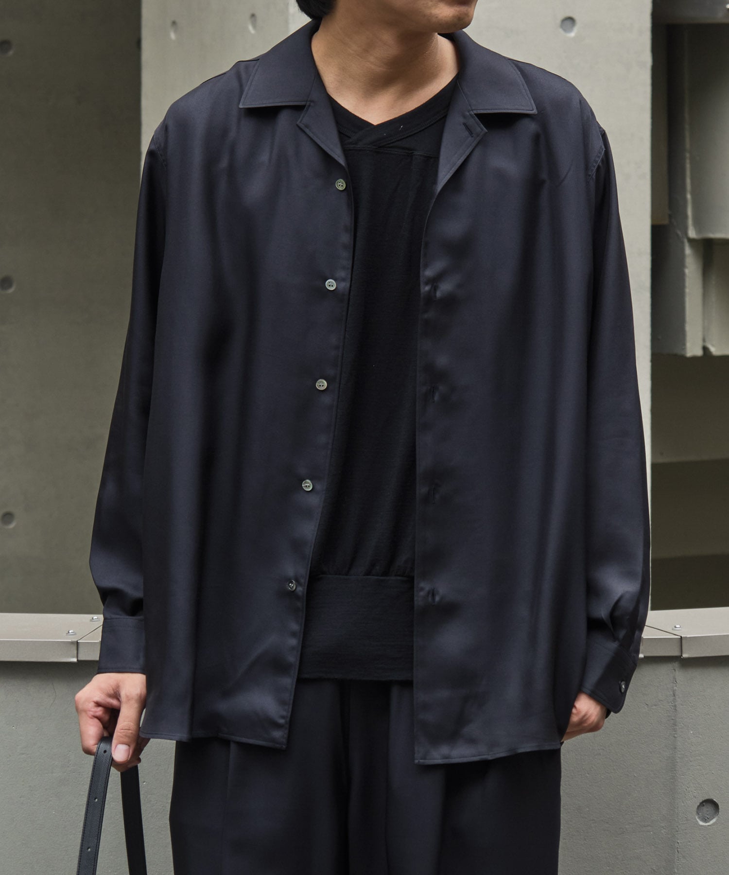VACANCES / WASHABLE MATTE SILK LS SHIRT BODHI
