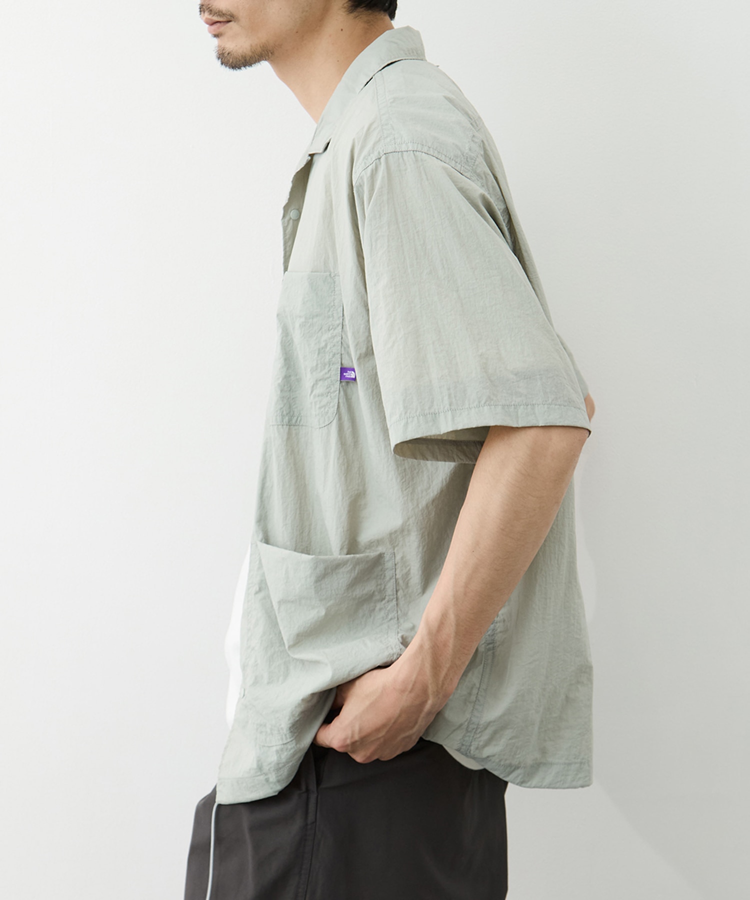 Nylon Taffeta Field S/S Shirt THE NORTH FACE Purple Label