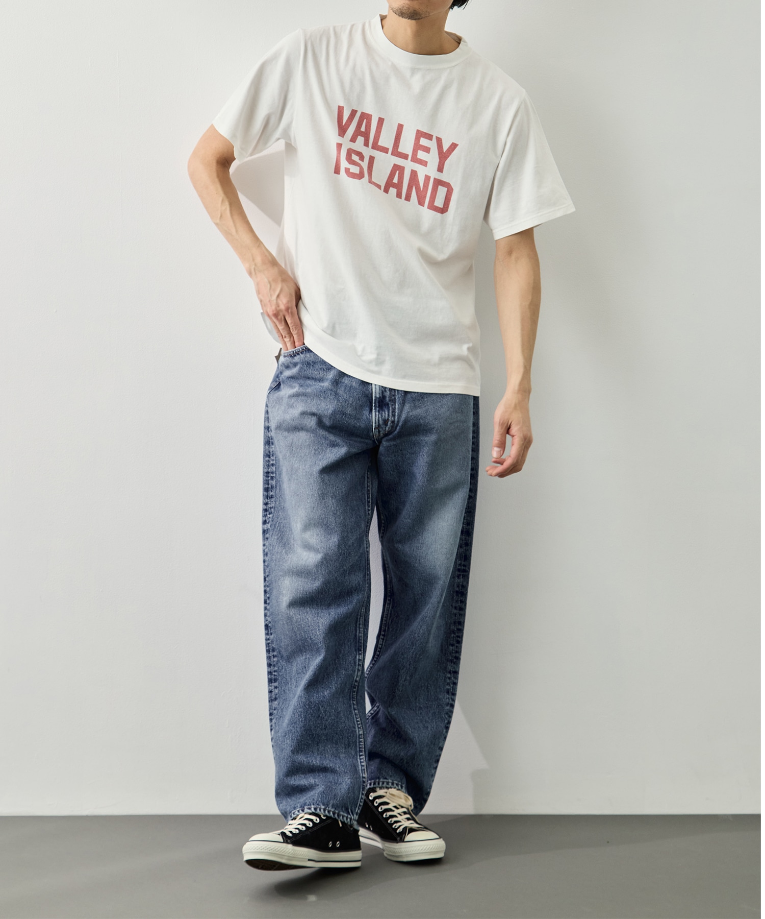 HARD SP加工20/-天竺レギュラーT(VALLEY ISLAND) REMI RELIEF