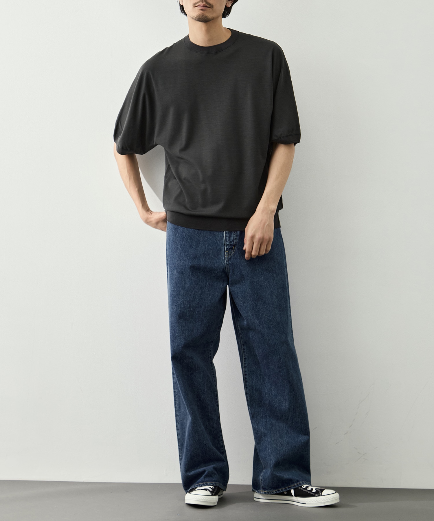 Knit Crew Neck Half Sleeve Pull Over GOOD PEOPLE GOOD STITCHING GOOD PRODUCT