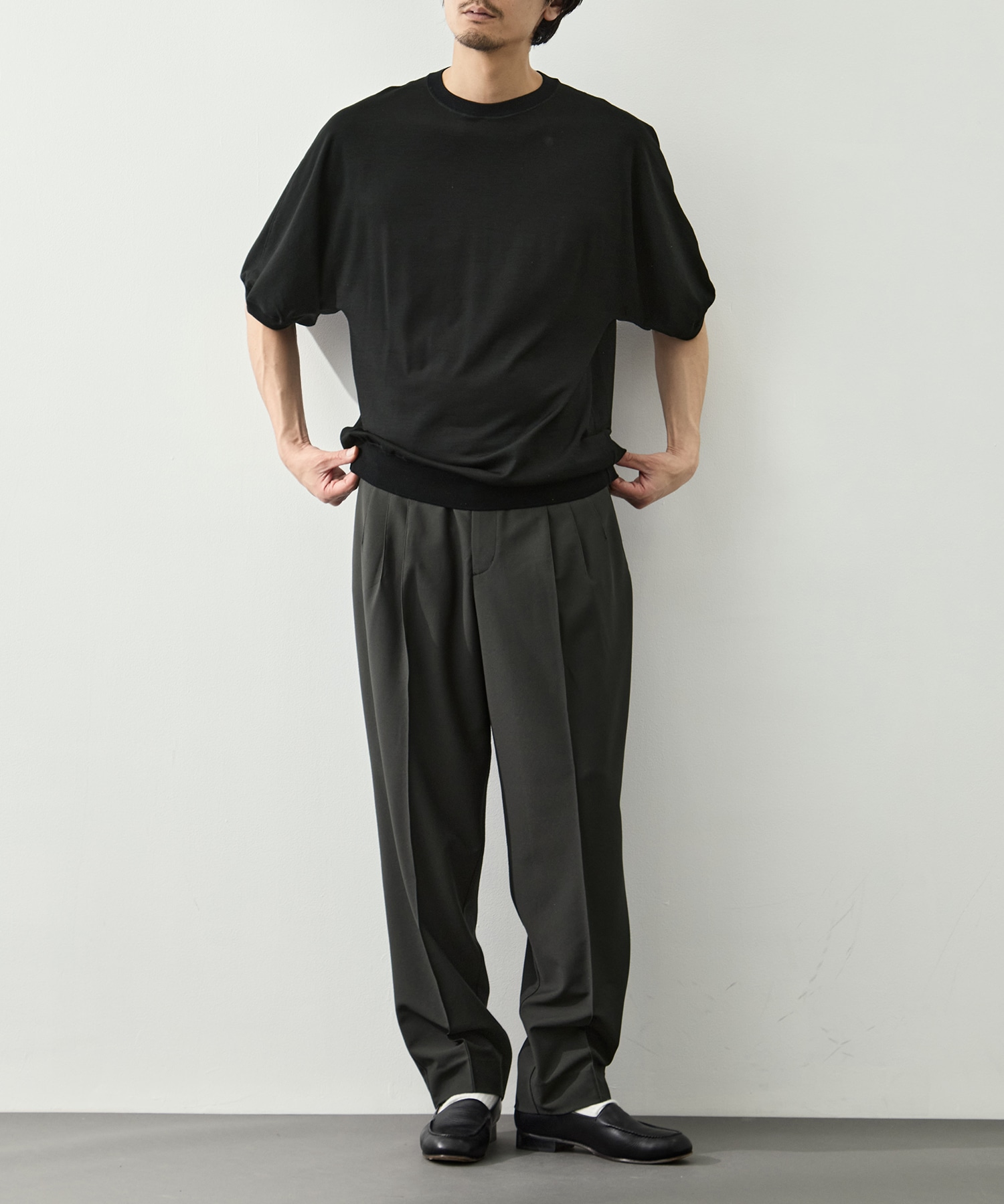 Knit Crew Neck Half Sleeve Pull Over GOOD PEOPLE GOOD STITCHING GOOD PRODUCT