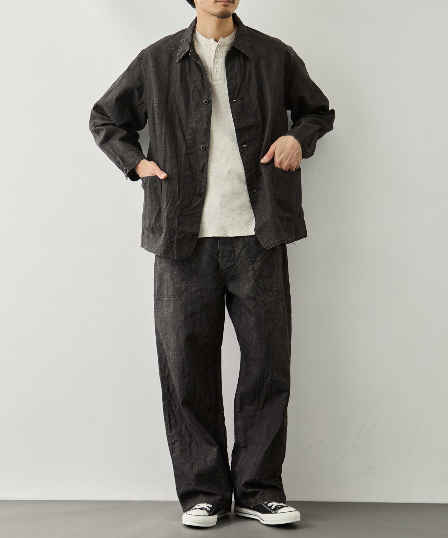 WWII 40S U.S NAVY SUMI COATED LINEN UTILITY TROUSERS orslow