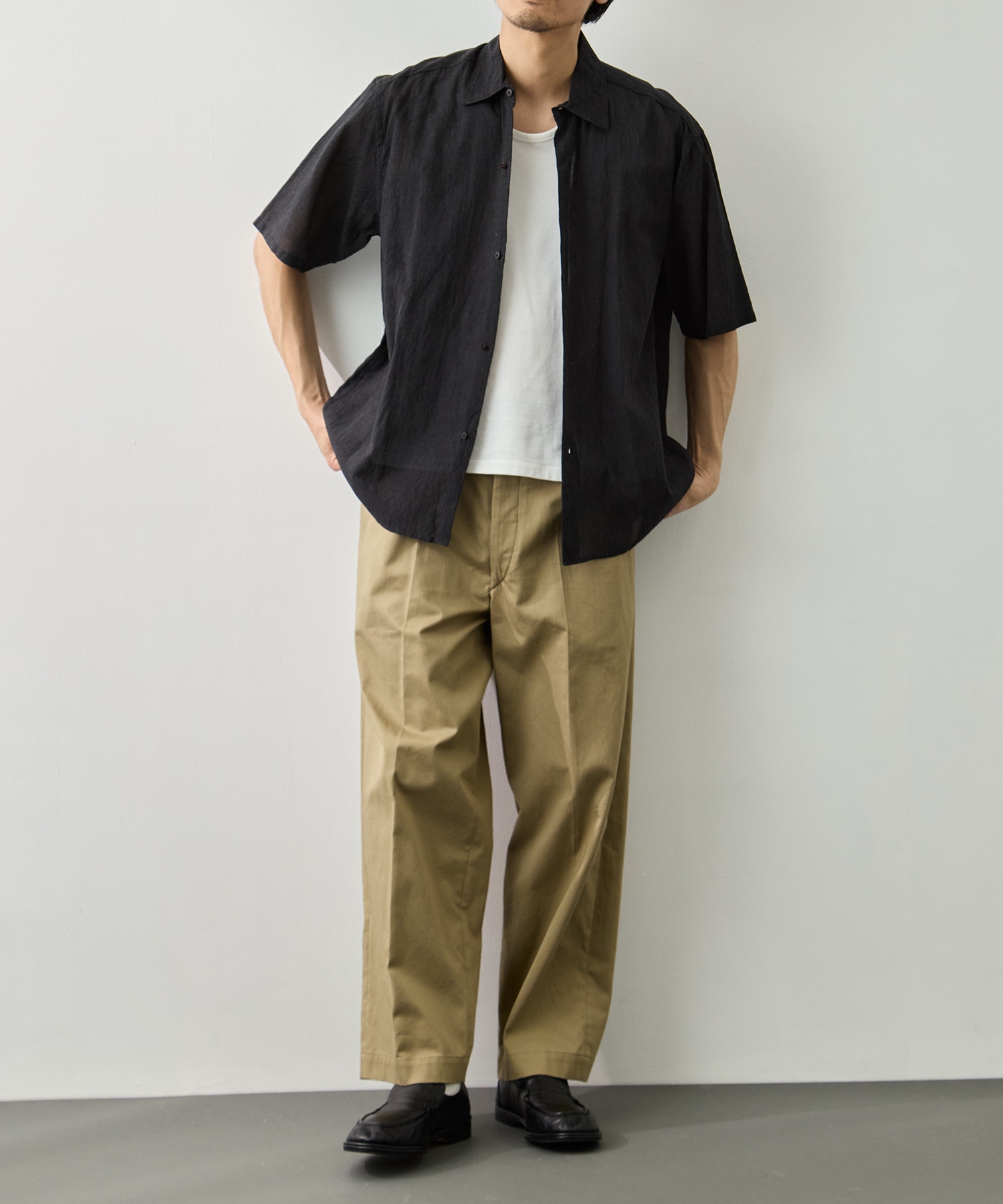 Silk-Co Voile Half-Sleeve Shirt blurhms