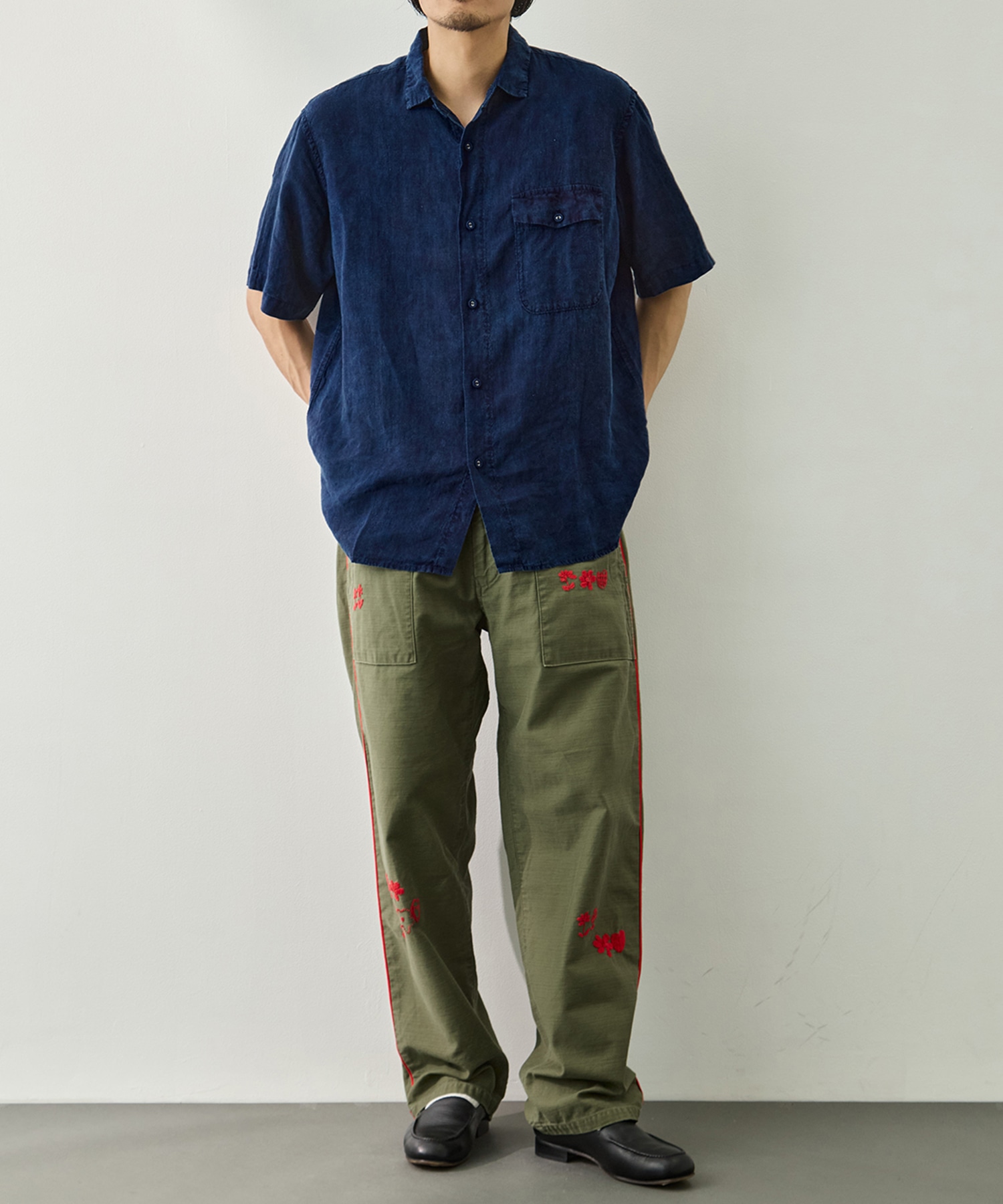 グランパリネンシャツINDIGO BRU NA BOINNE