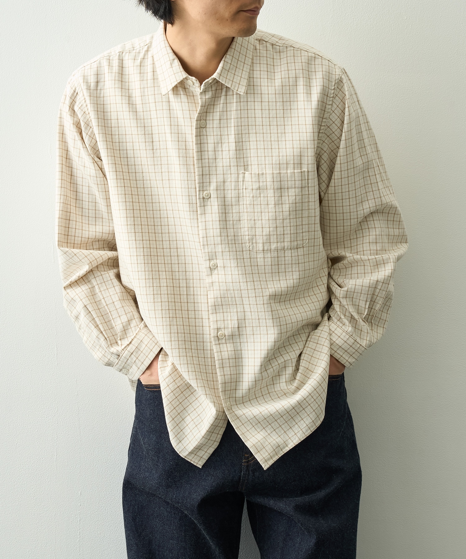 ボタンシャツ　ワイド YAECA