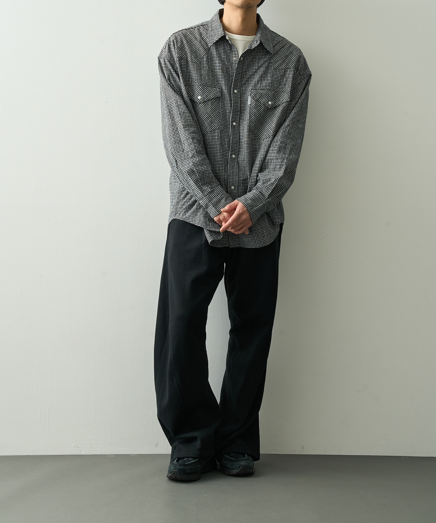 Dobby Gingham Check L/S Western Shirt COOTIE PRODUCTIONS