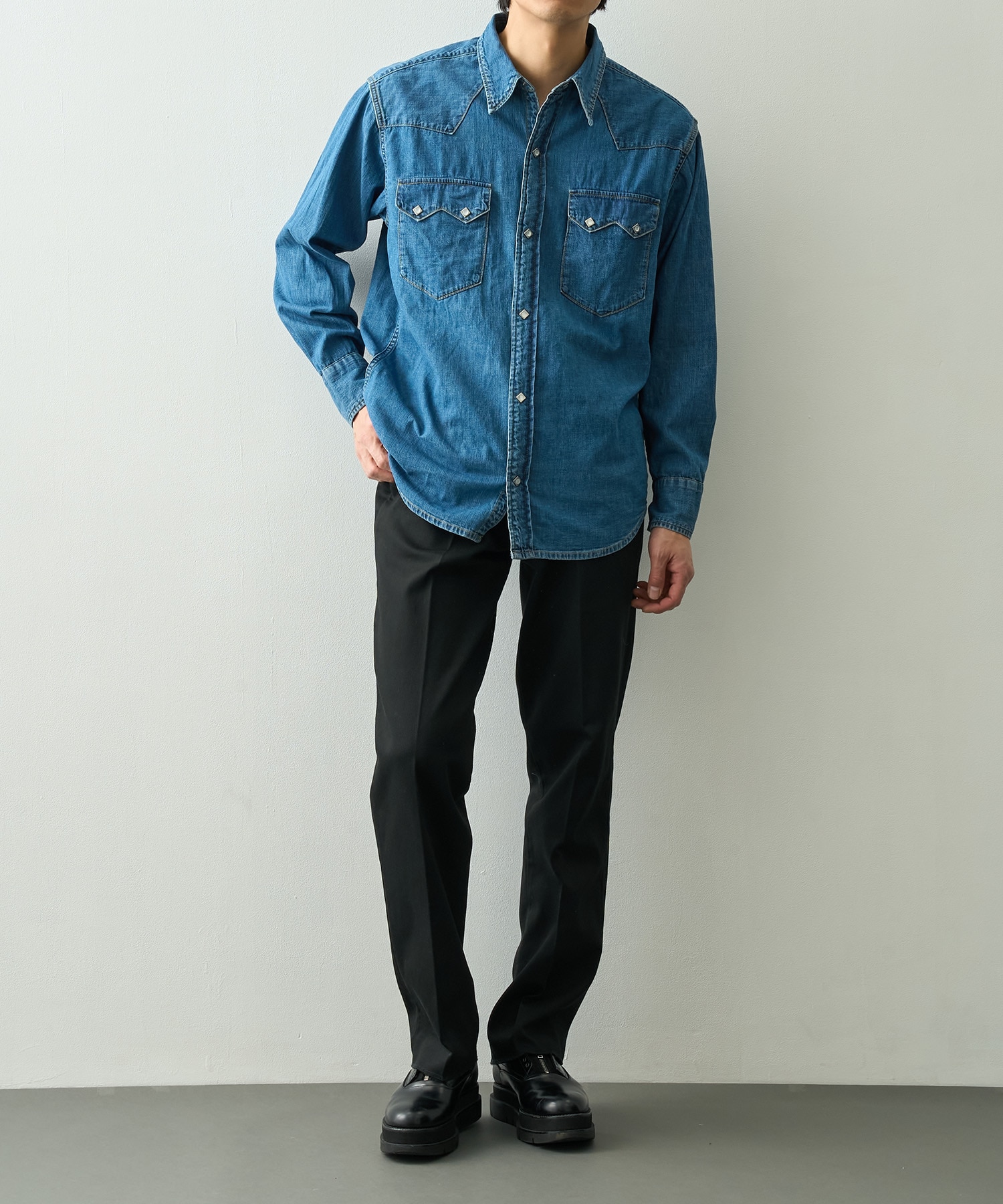DENIM SHIRT H.WASH MASSES