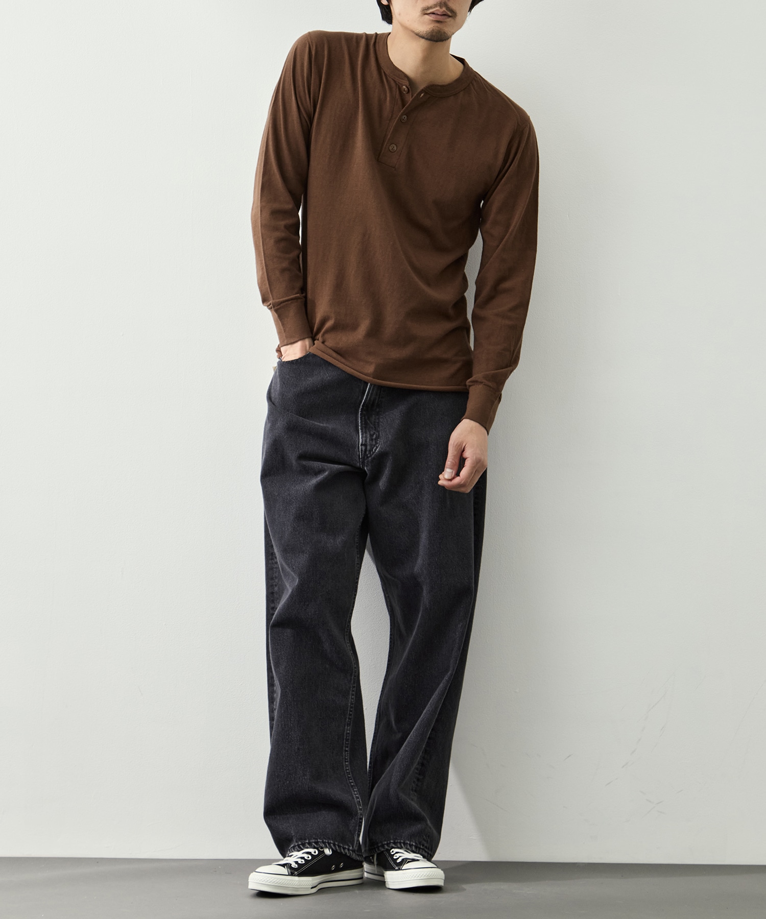 HEALTHKNIT HENRY NECK L/S MASSES