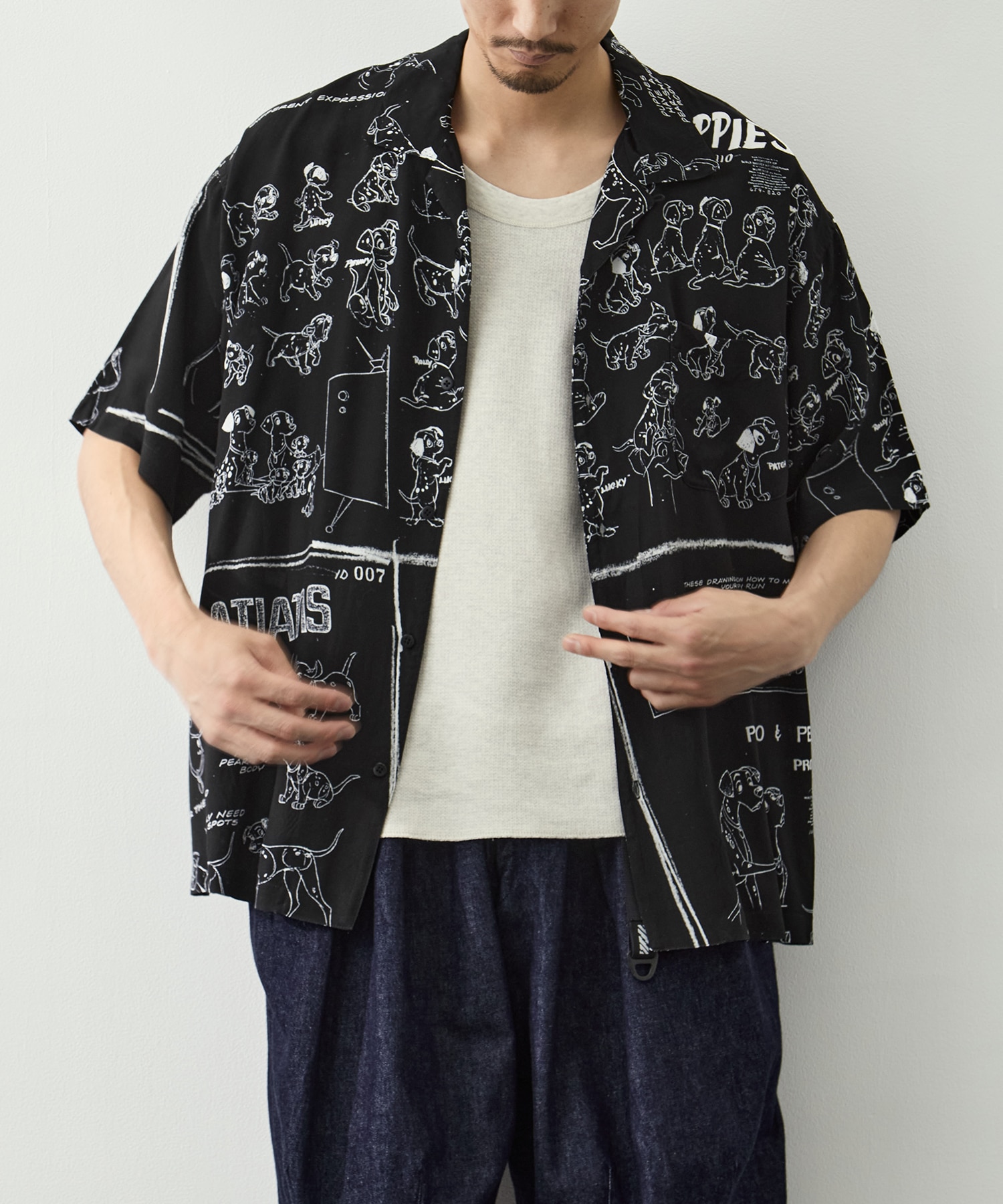 DP-024-3966-0010/BK/DSNY M_ALOHA SHIRT/101 DLM PORTER CLASSIC
