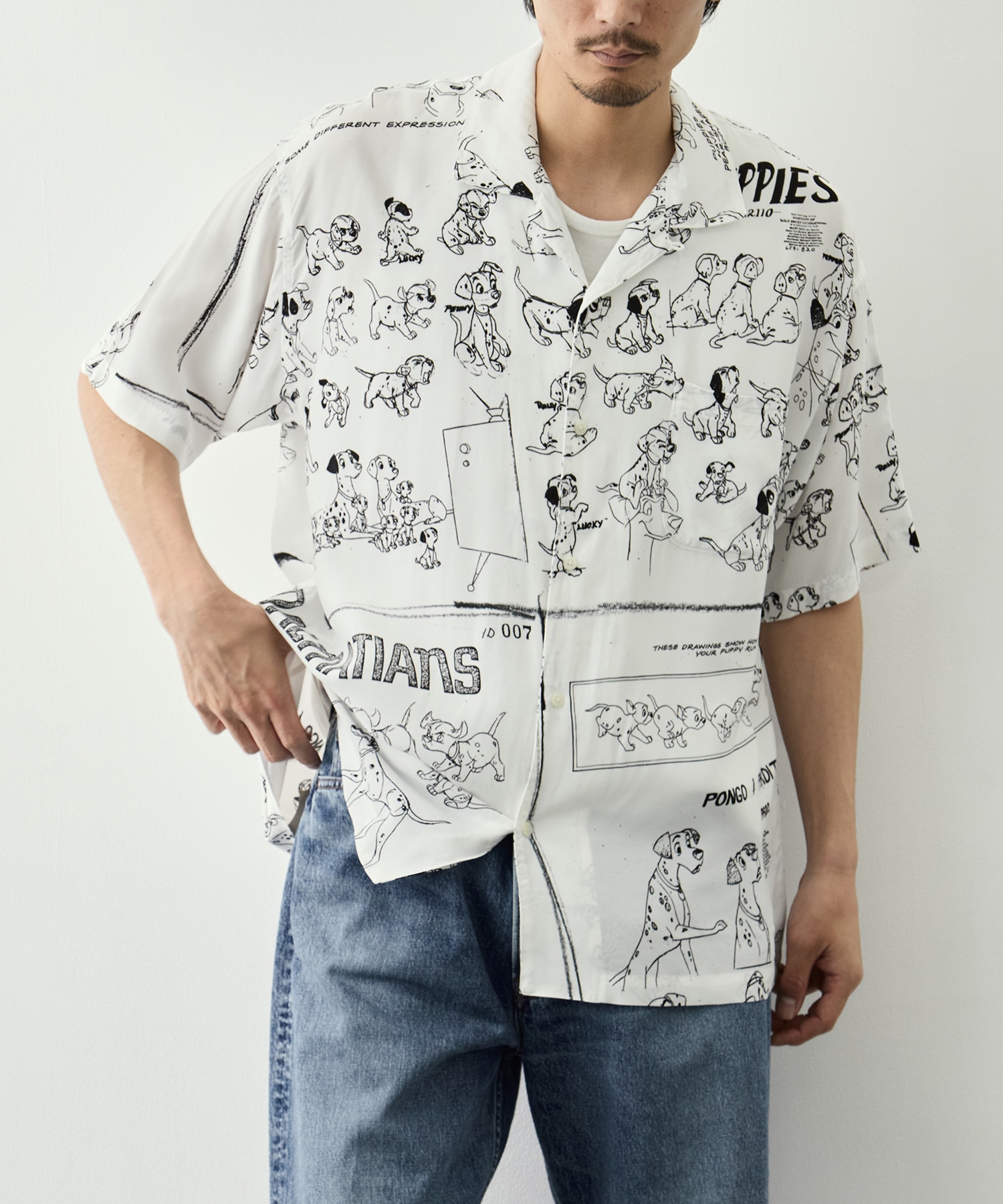 DP-024-3966-0090/WHT/DSNY M_ALOHA SHIRT/101 DLM PORTER CLASSIC