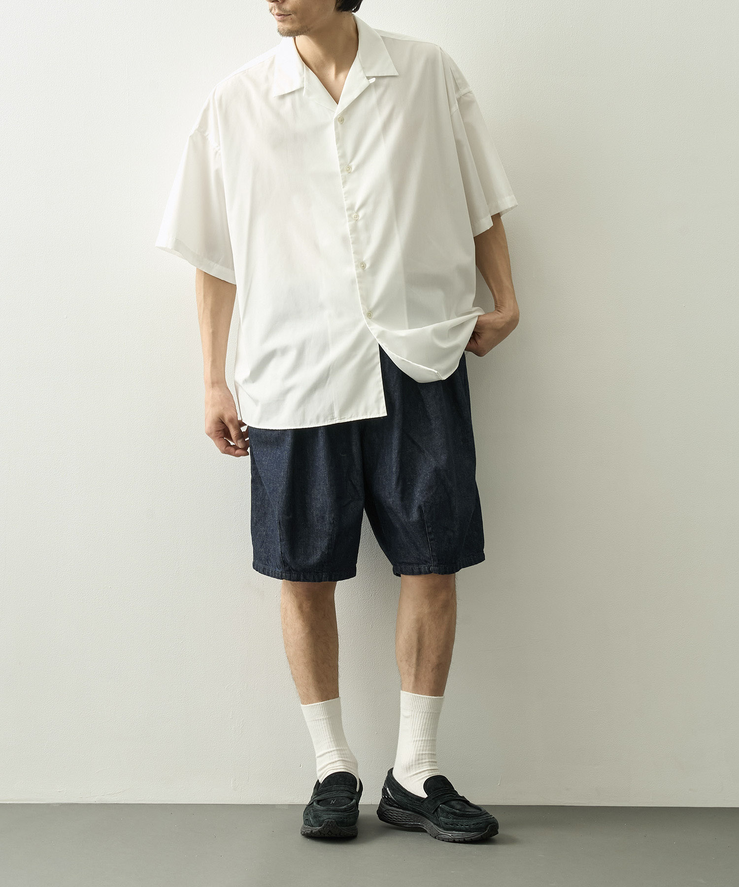 P/C OPEN COLLAR SS SHIRT S.F.C