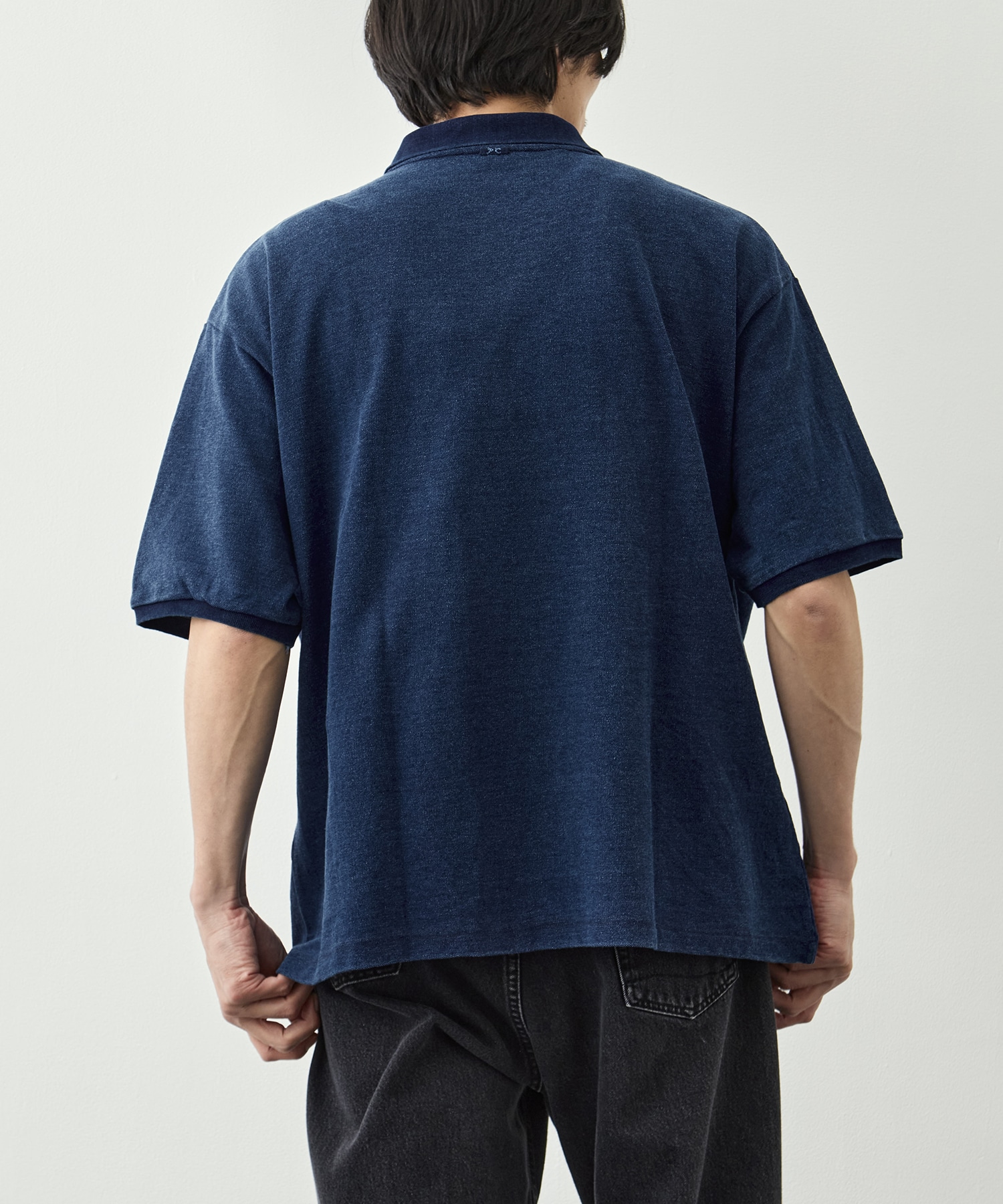 PC-006-3349-0040/BLUE/H/W INDIGO POLO SHIRT PORTER CLASSIC
