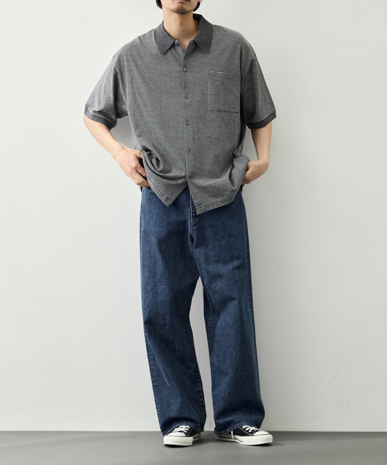PC-006-3998-0015/G.BK/H.W BTNK BRDR OPN POLO SH PORTER CLASSIC