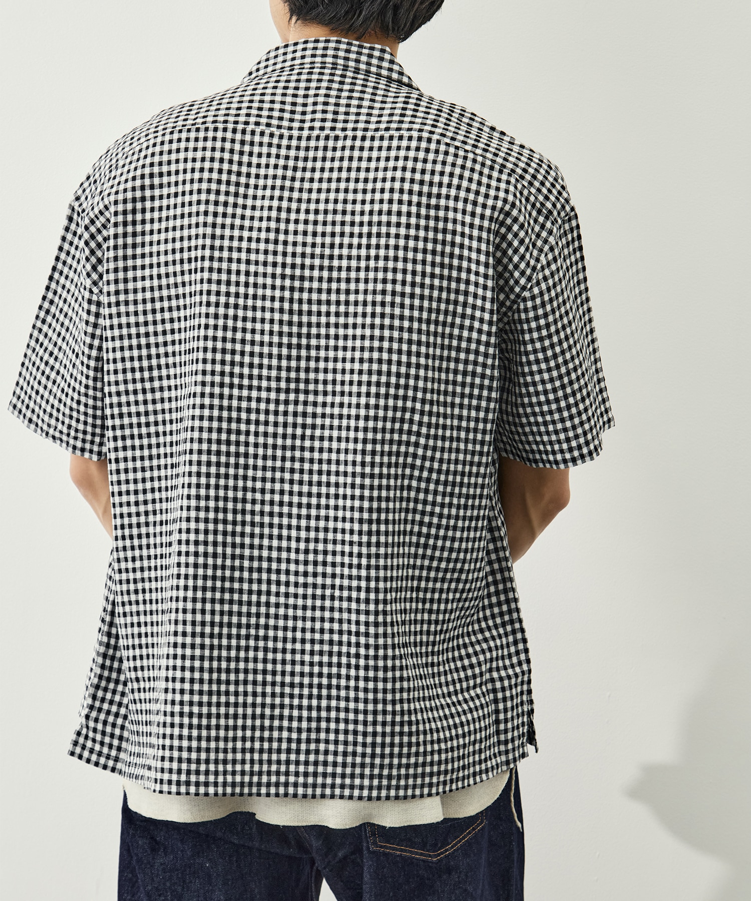 PC-016-3979-0010/BK/KEROUAC LINEN GNGHM CK SHIRT PORTER CLASSIC